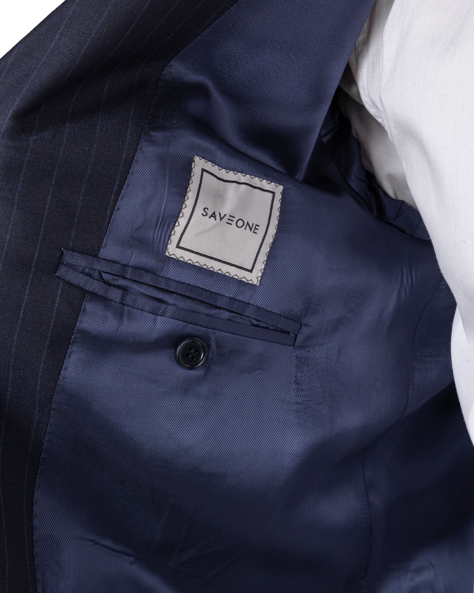 Blue Pinstripe Double Breasted Suit - Drago