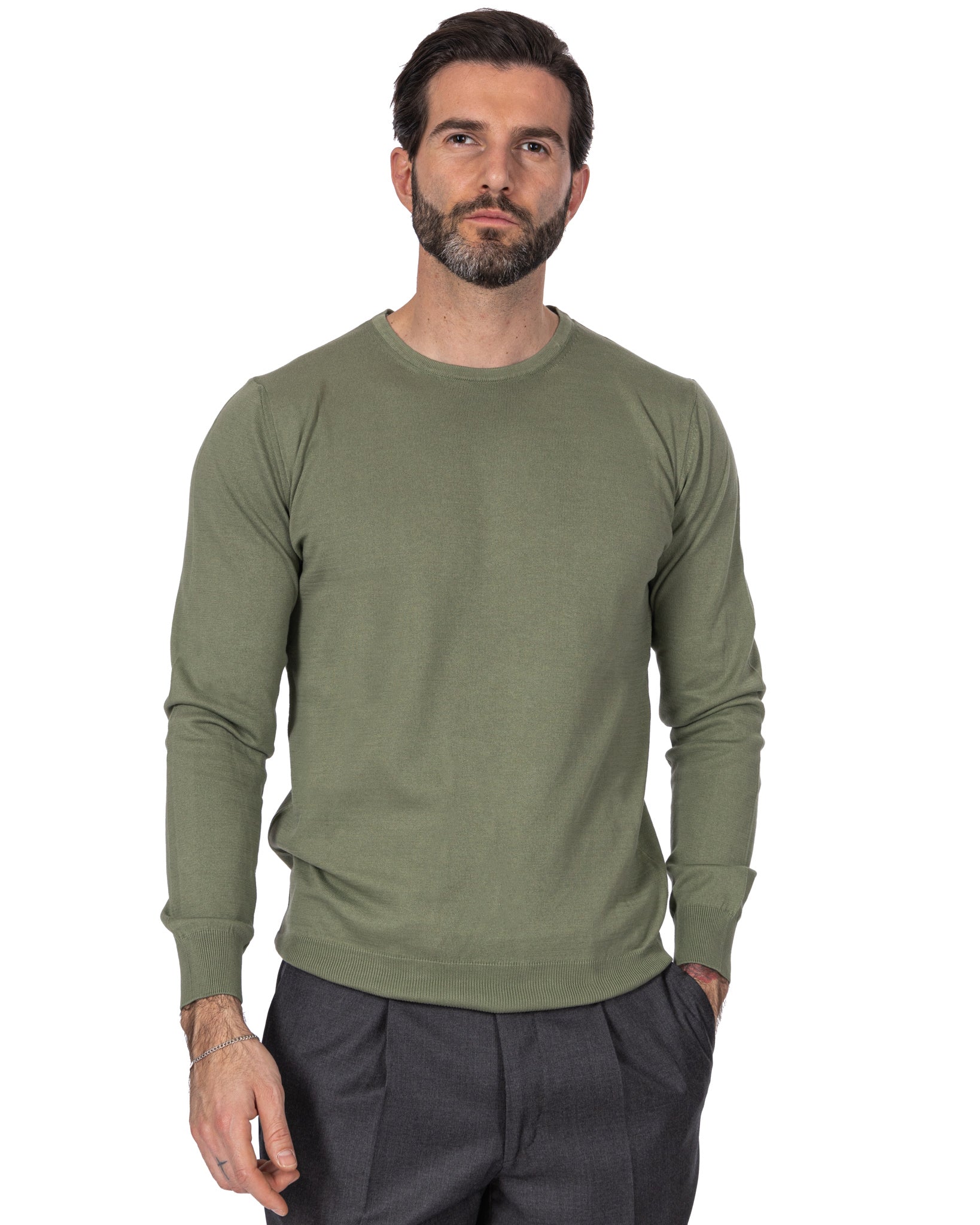 Daniil - maglioncino in cotone verde