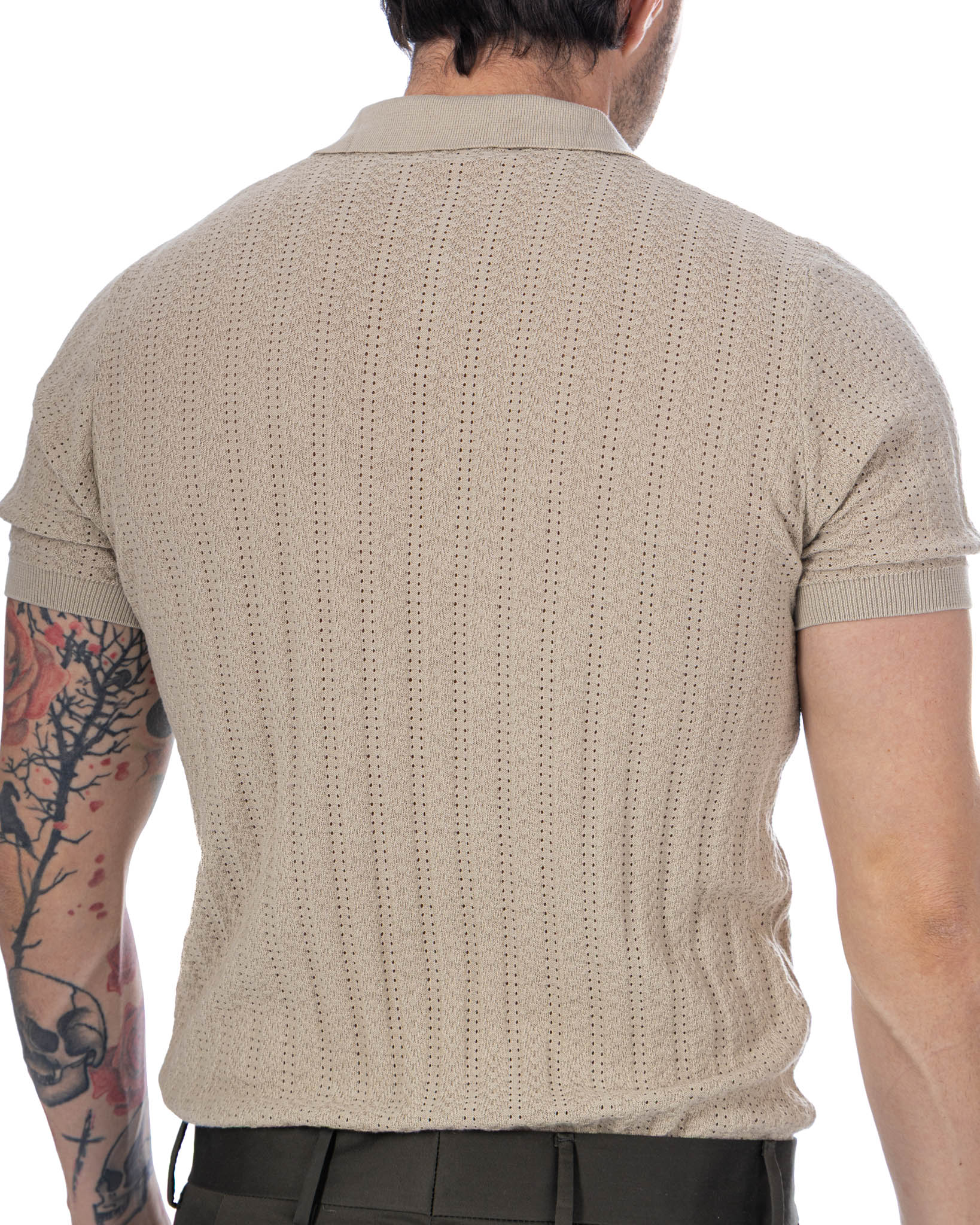 Pedro - sand perforated polo