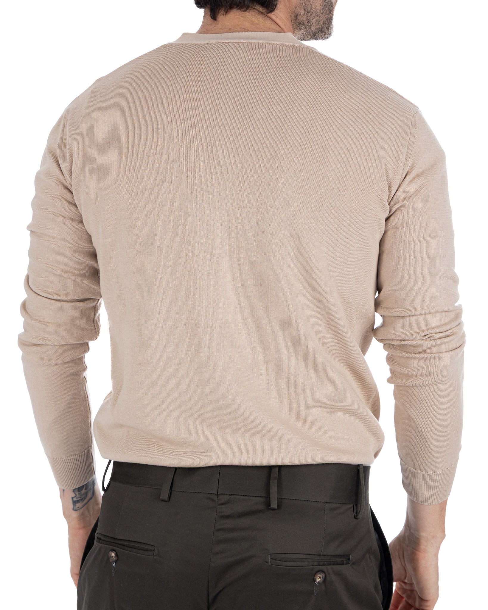 Alex - beige cotton cardigan