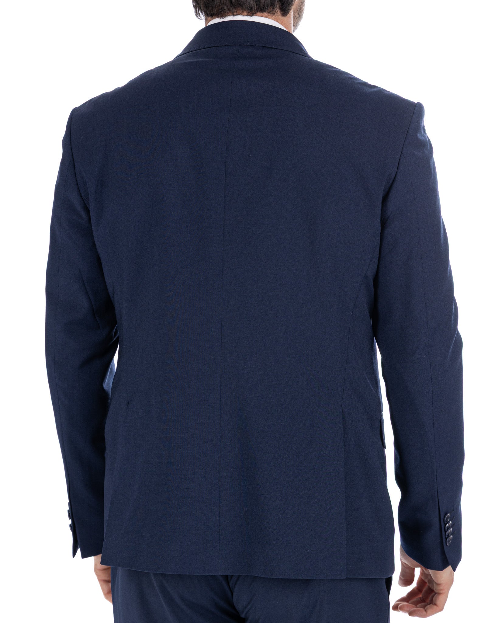 Ohrid - abito blu in misto lana