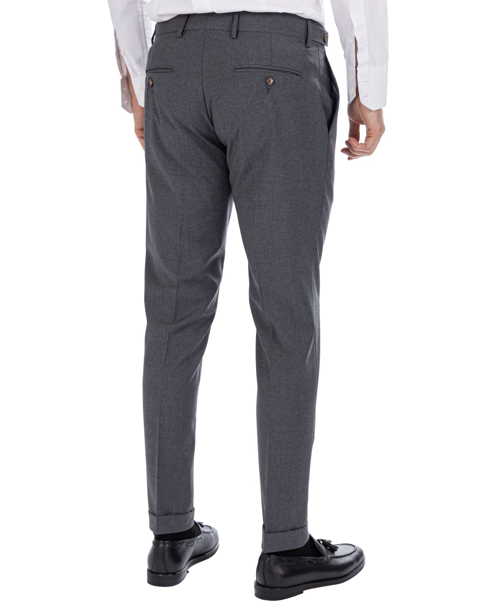 Victor - anthracite wool blend trousers