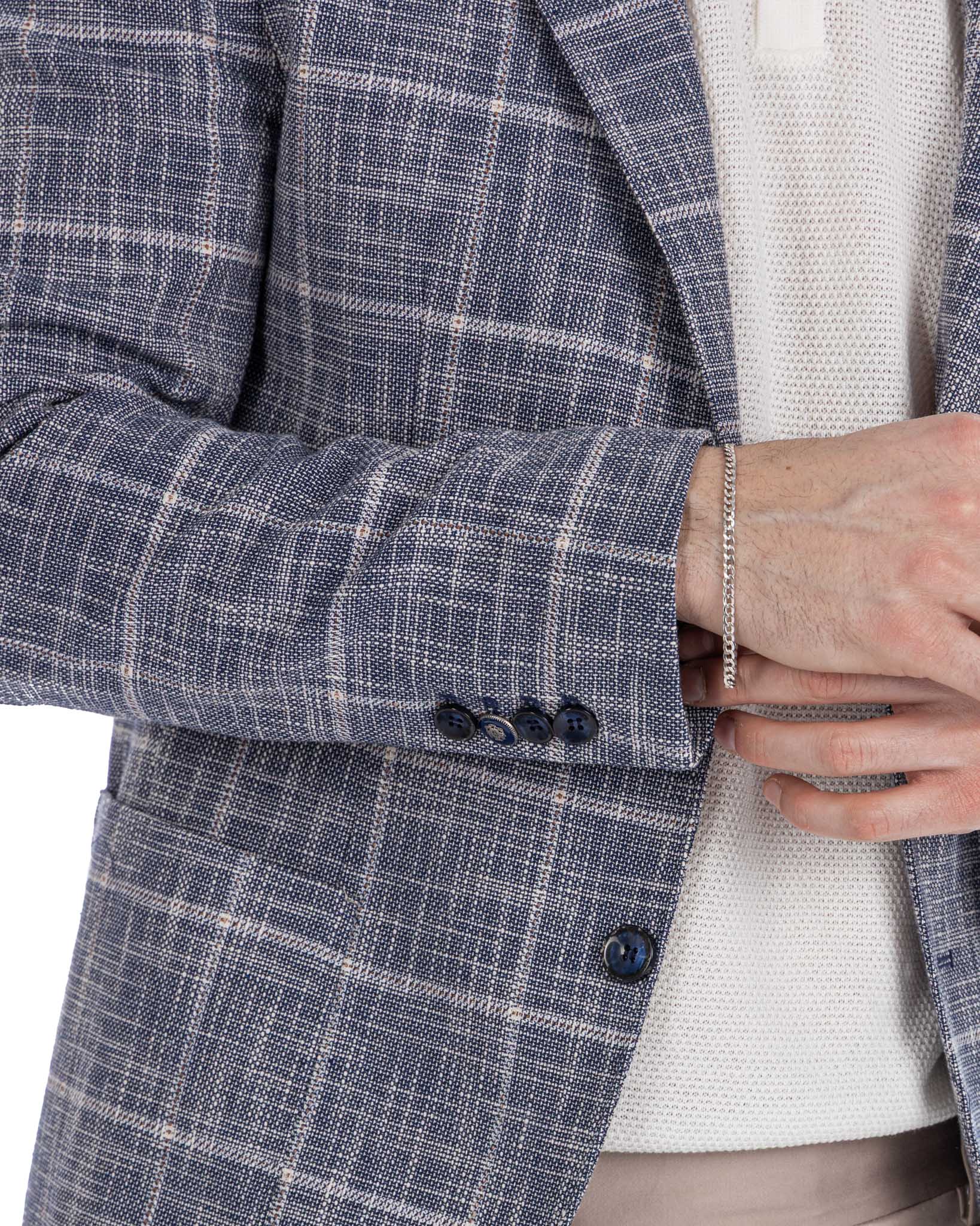 Sitka - Single Breasted Blue Check Jacket