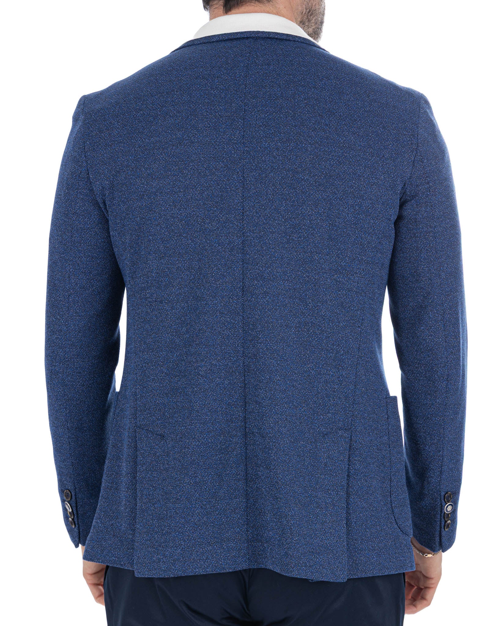 Haines - veste à boutonnage simple bleu chiné