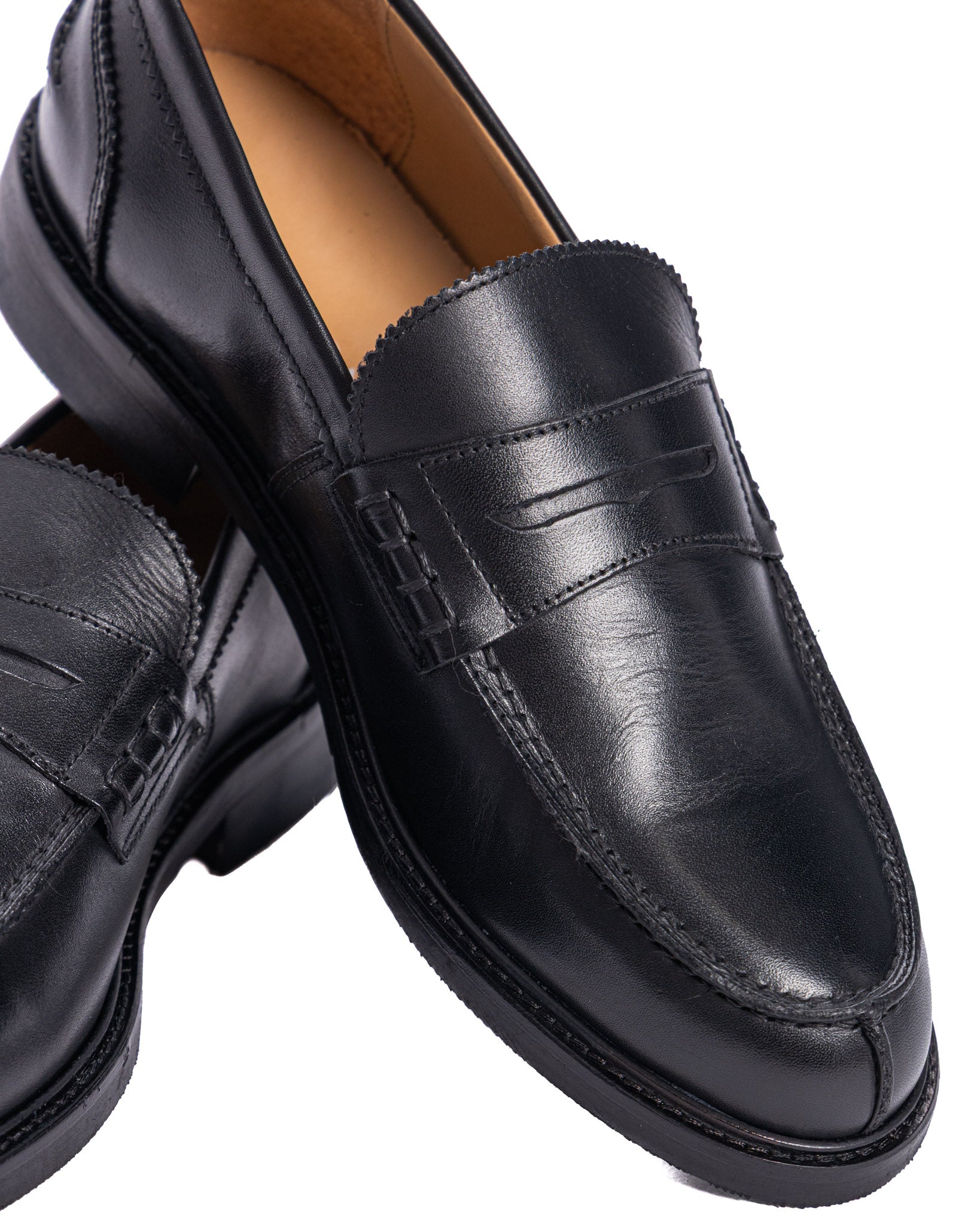 Joseph - black leather college