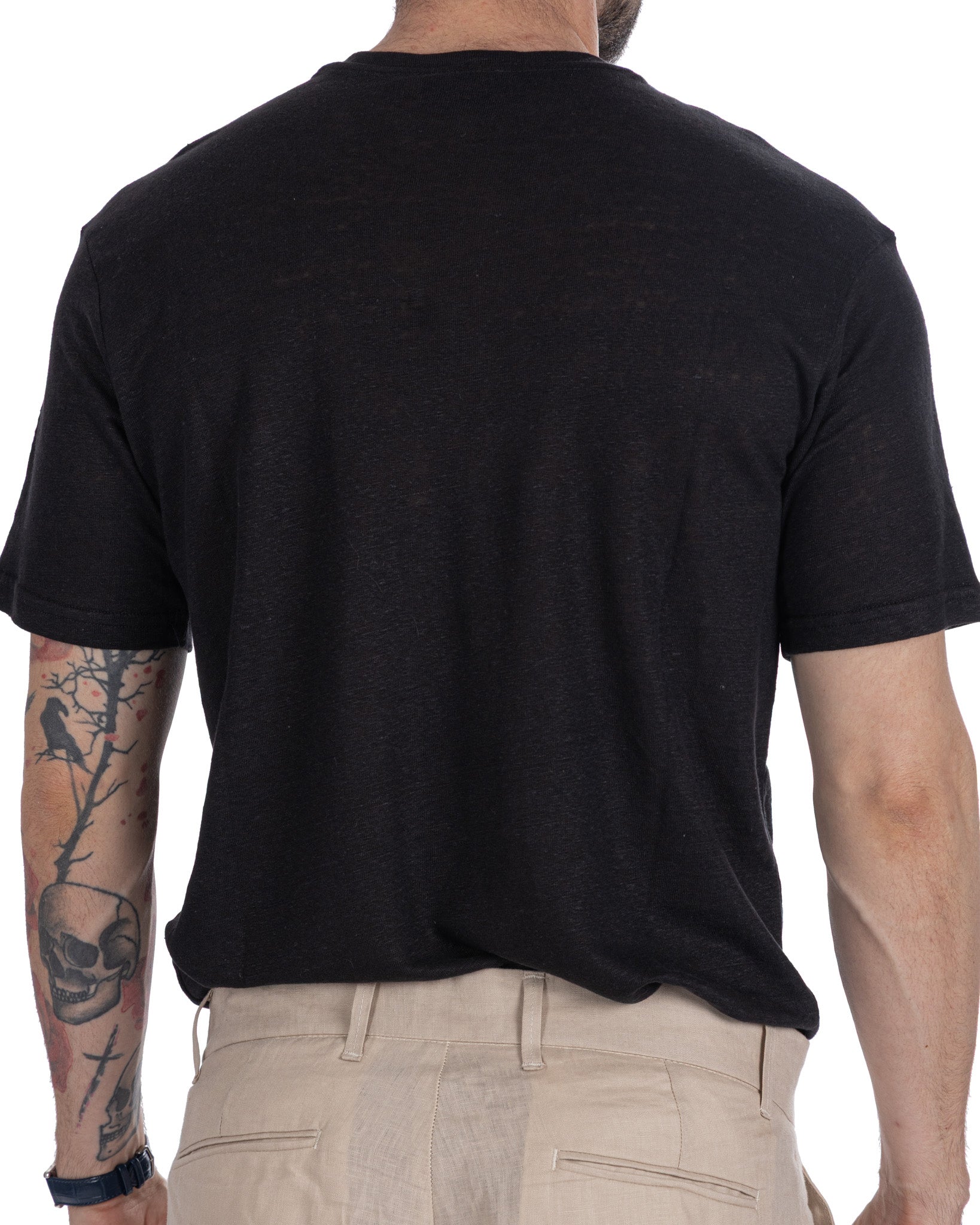 Felix - black linen t-shirt