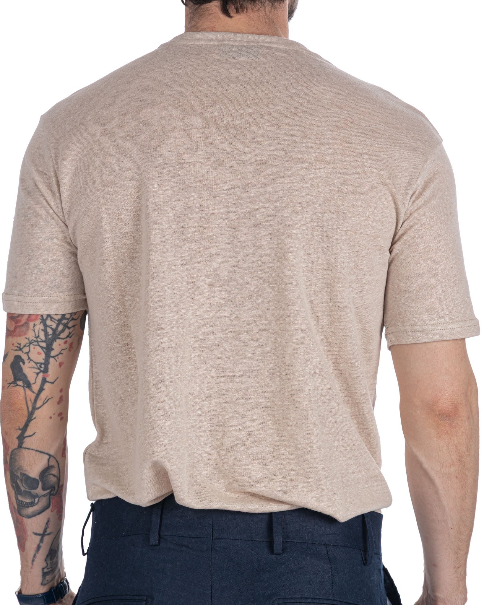 Felix - beige linen t-shirt