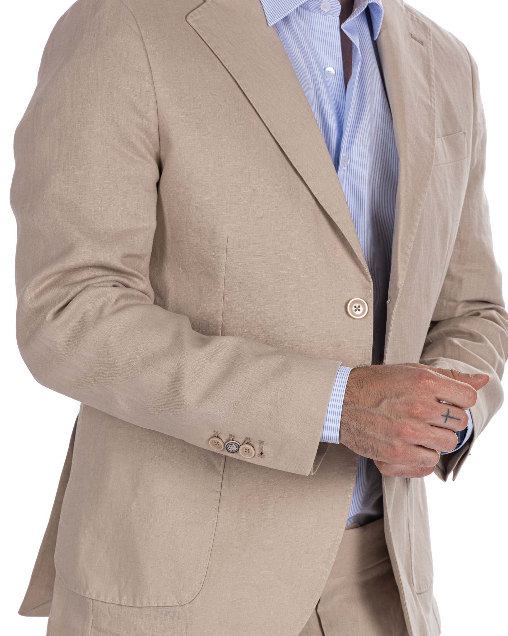 Chaqueta Narni 100% lino color crudo