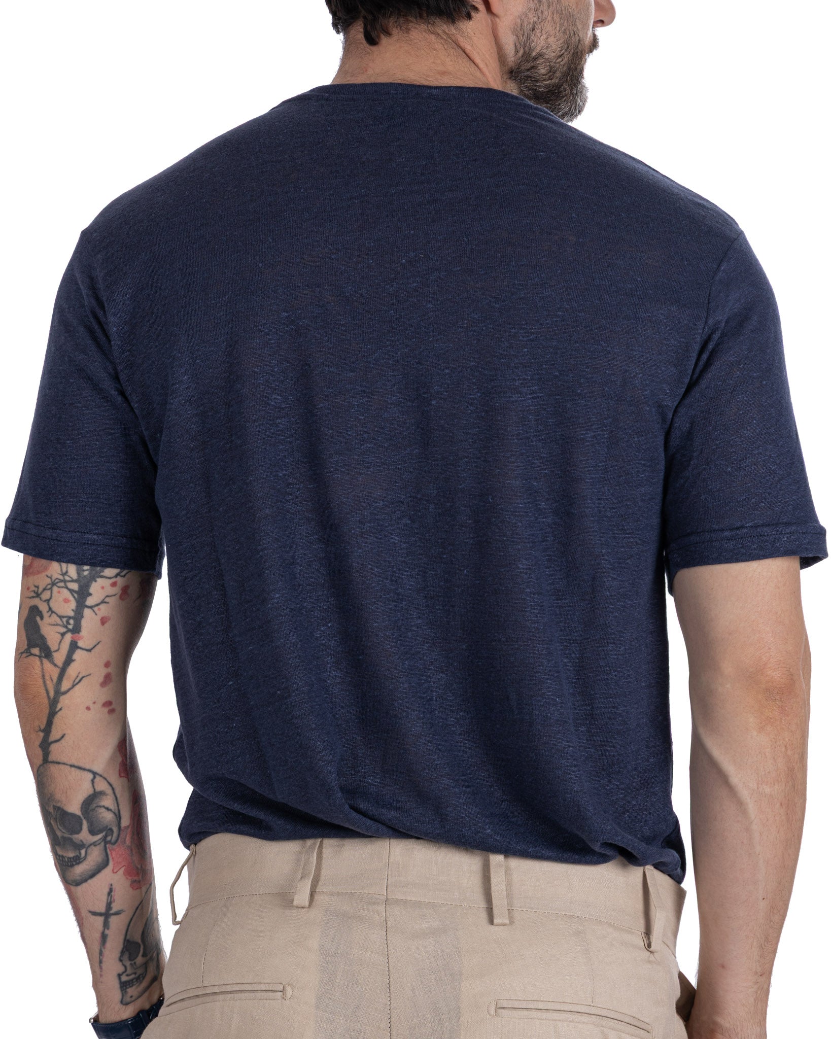 Felix - blue linen t-shirt