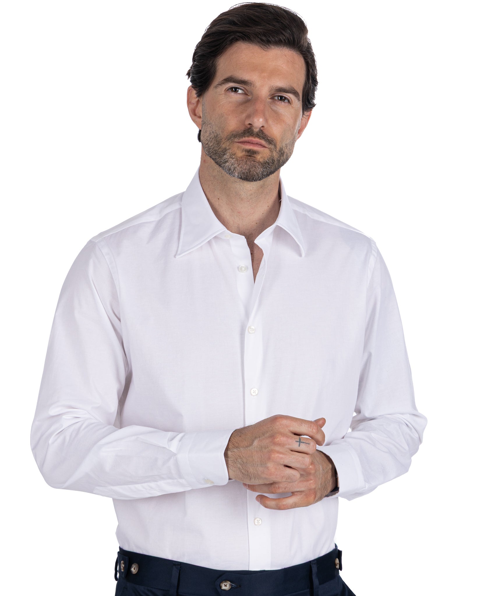 Heckler - camicia bianca in cotone