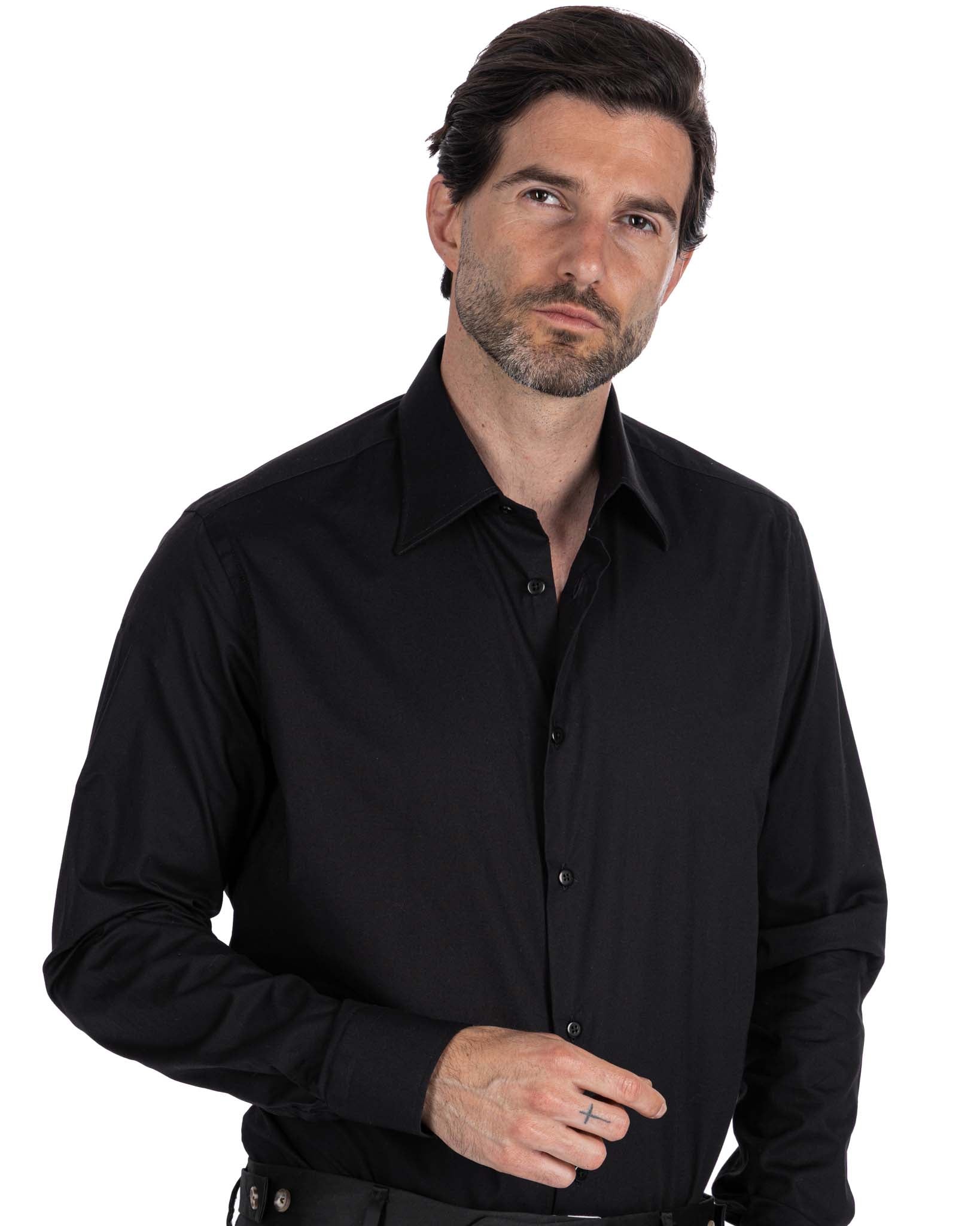 Heckler - camicia nera in cotone