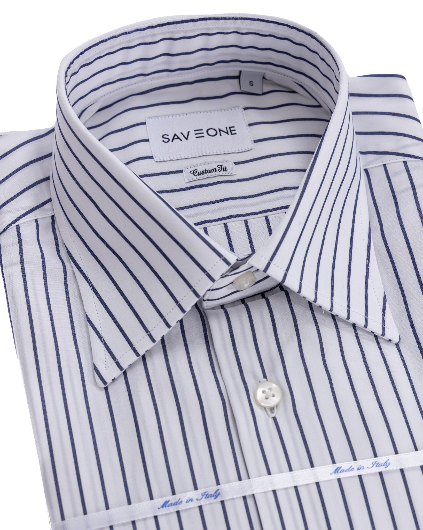 Walther - blue striped cotton shirt