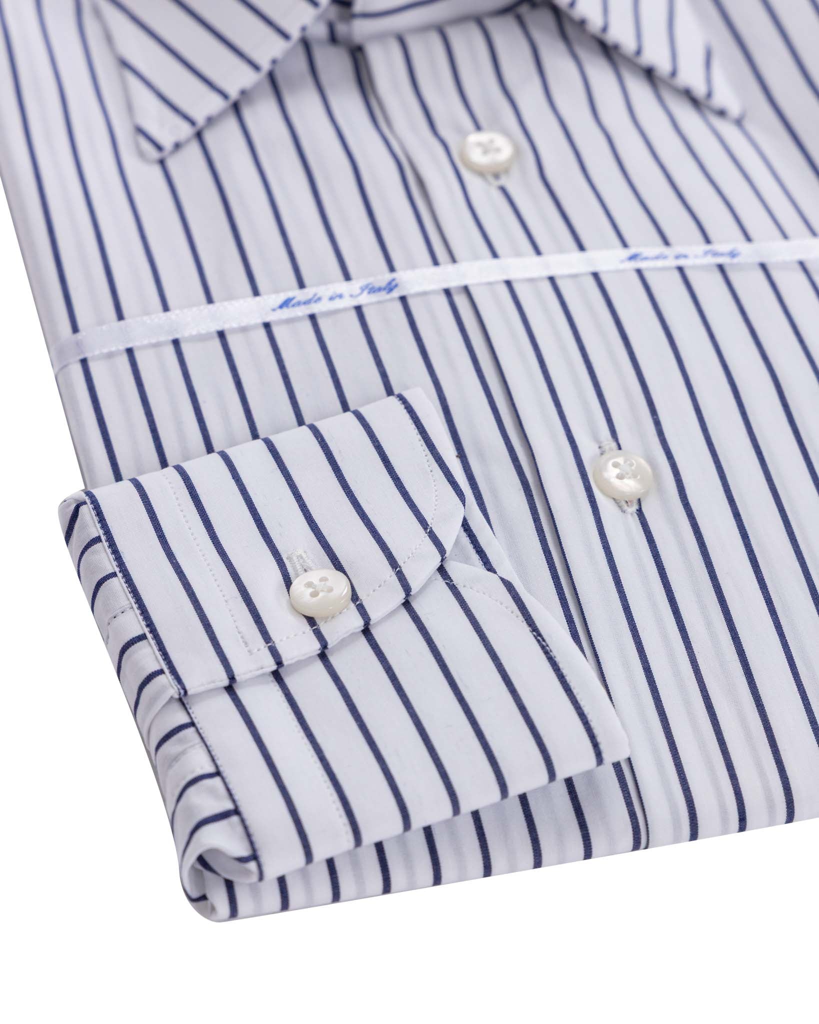 Walther - blue striped cotton shirt