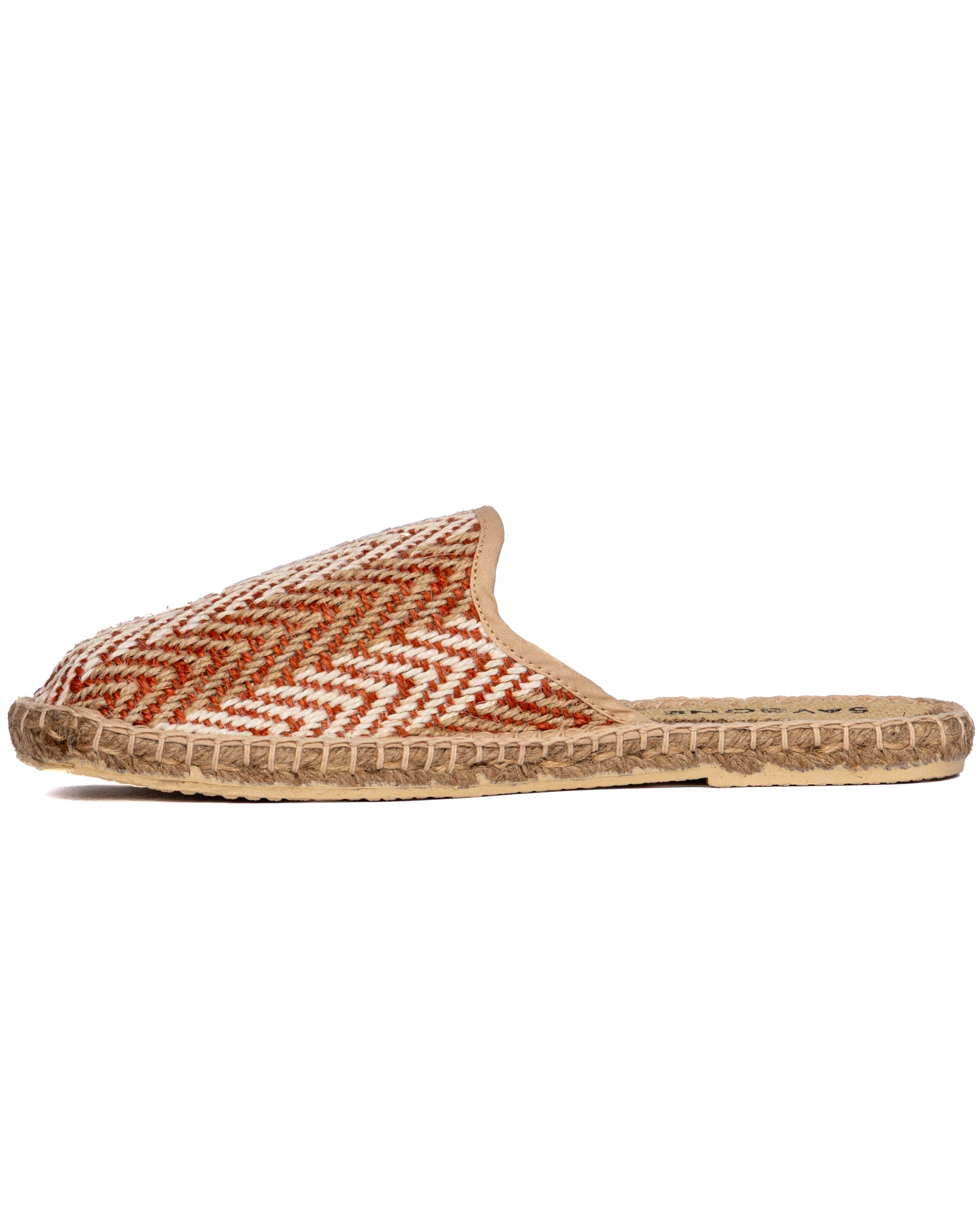 Lerici- mules espadrilles herringbone brick