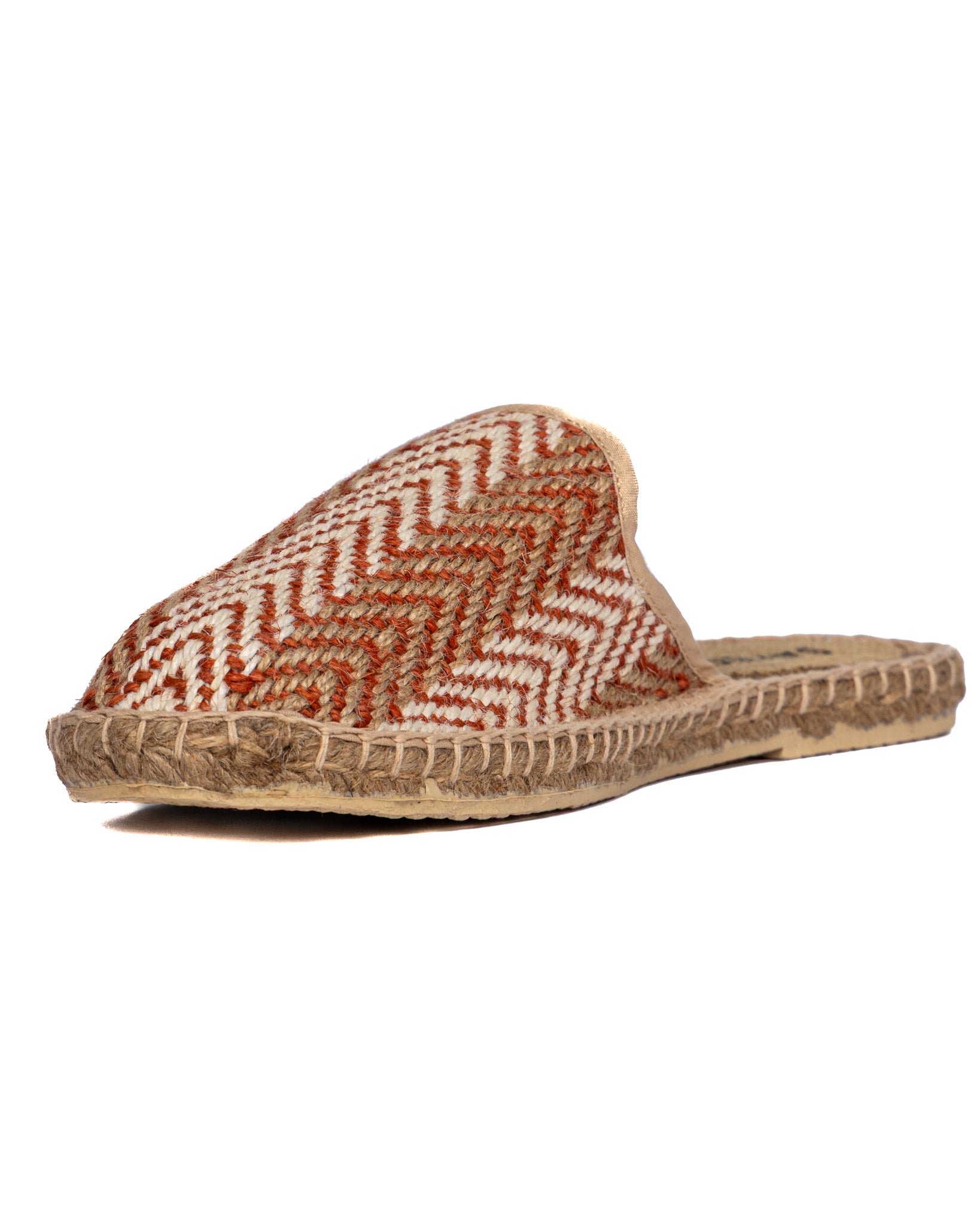 Lerici- mules espadrilles herringbone brick