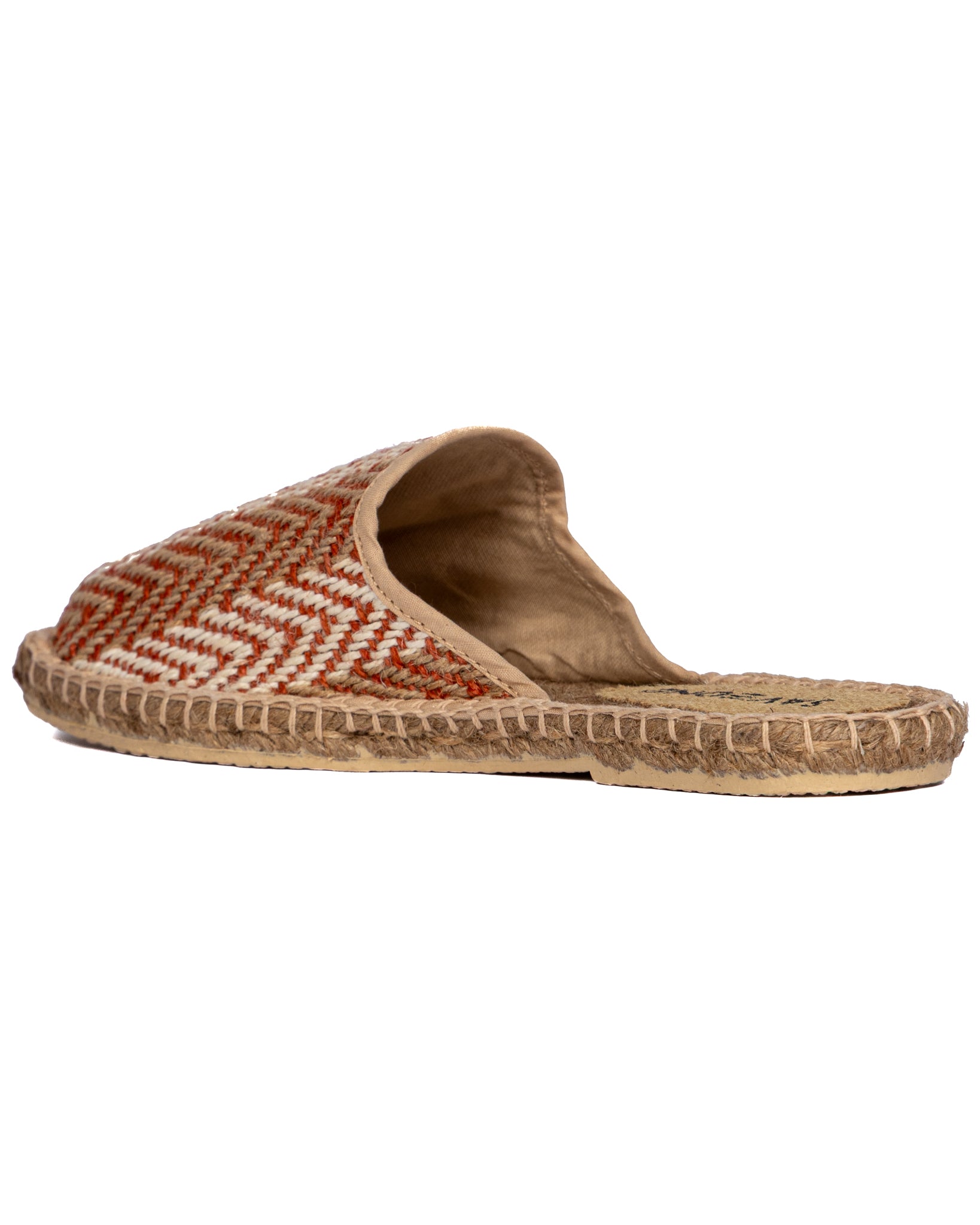 Lerici- mules espadrilles herringbone brick
