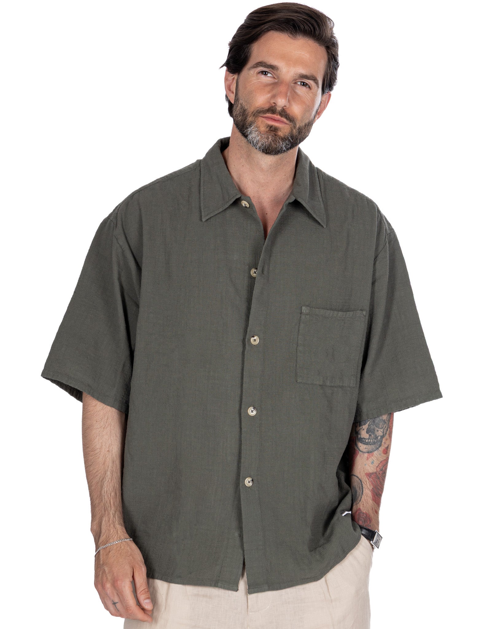 Madère - Chemise militaire blindée surdimensionnée
