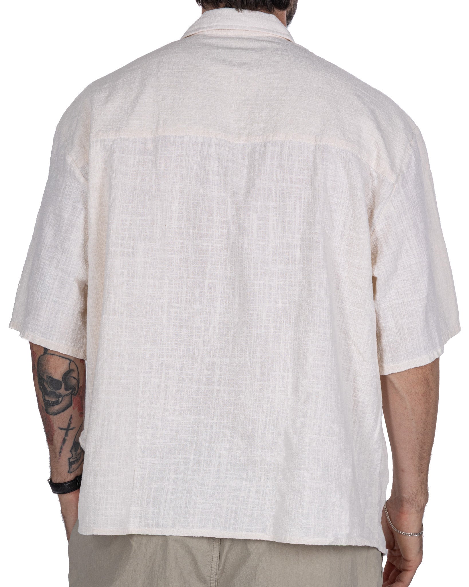 Madeira - camicia armaturata oversize panna