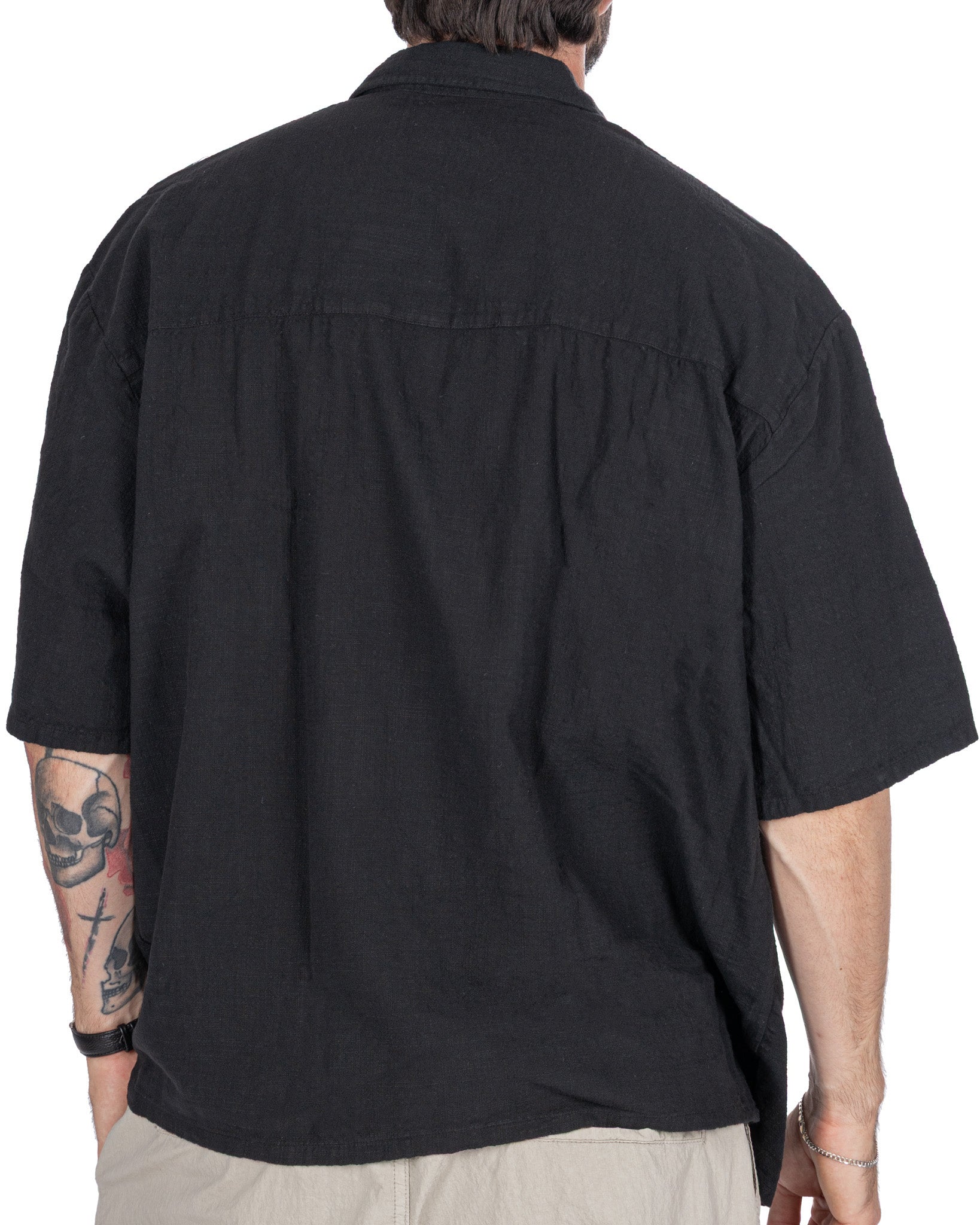 Madeira - chemise texturée oversize noire