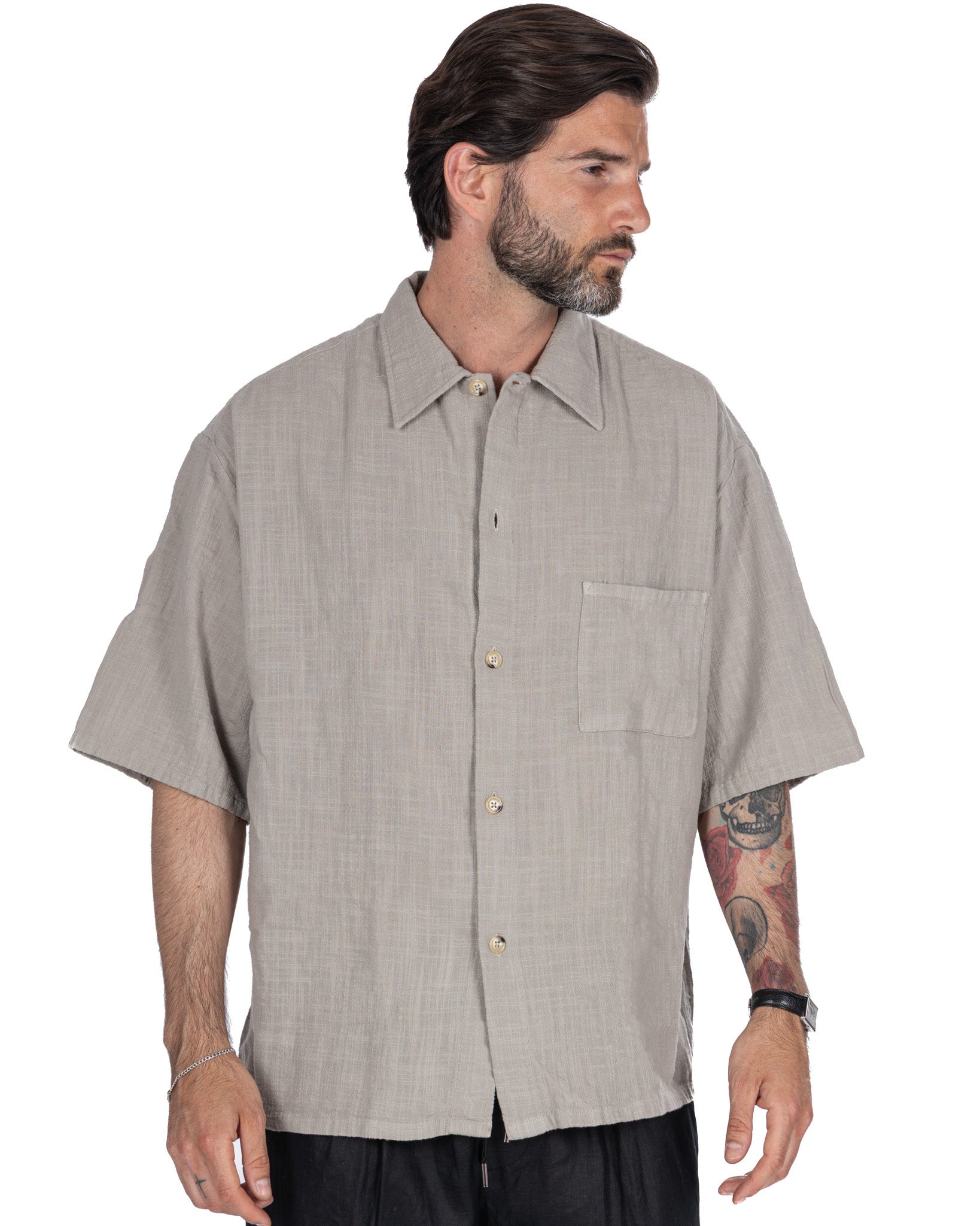 Madeira - camicia armaturata oversize spago