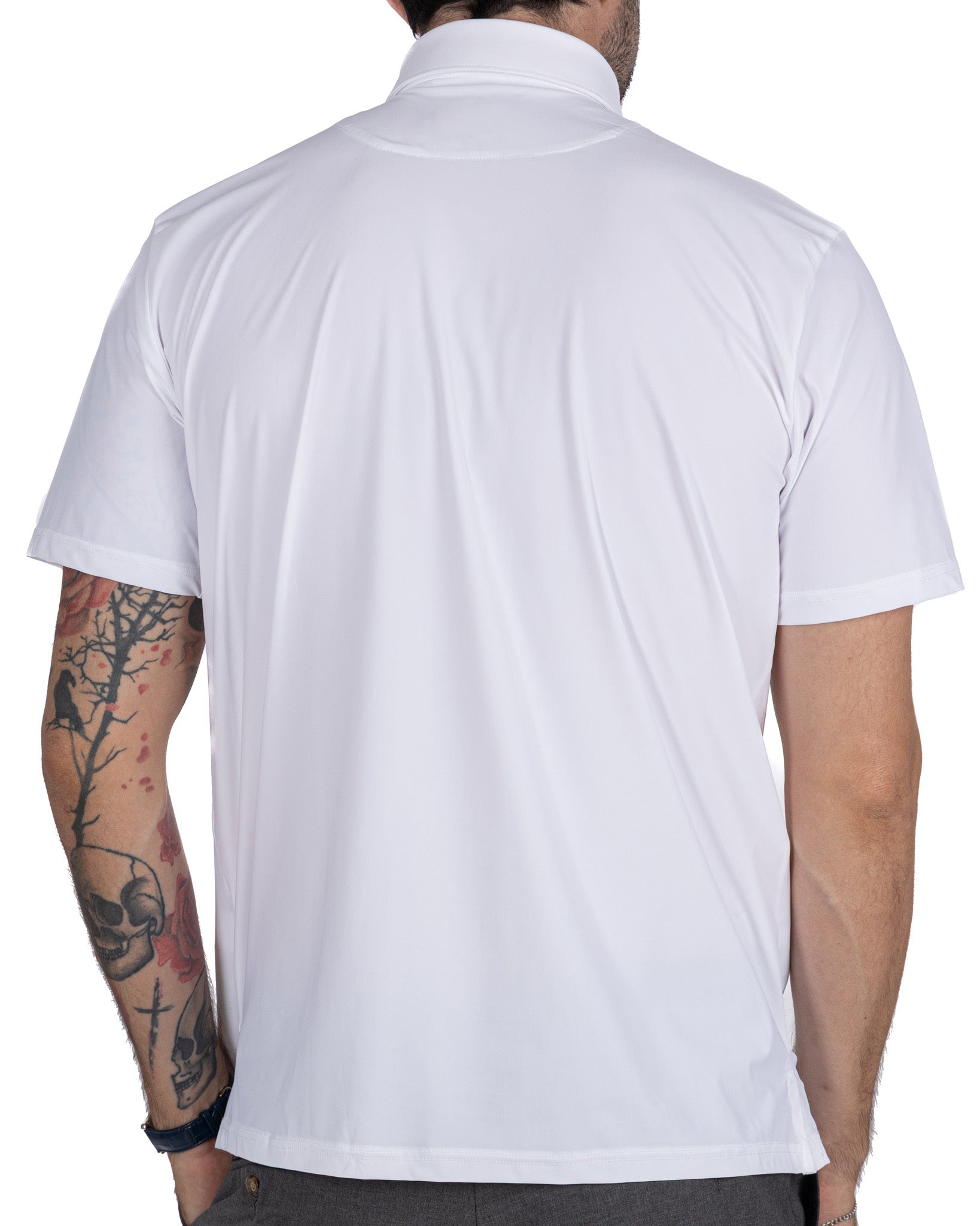 Arnold - white travel woven polo