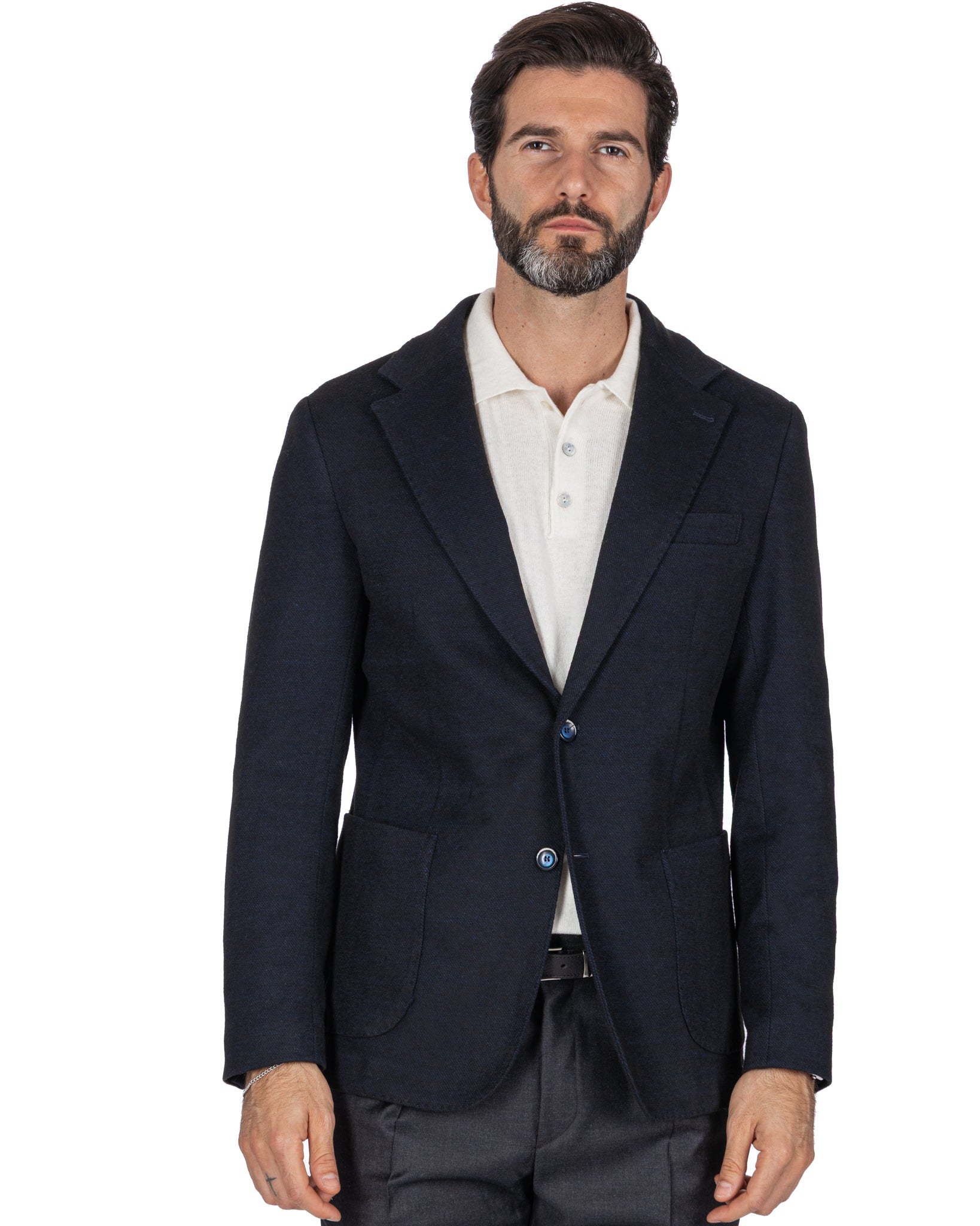 Veste Ayrton en sergé bleu