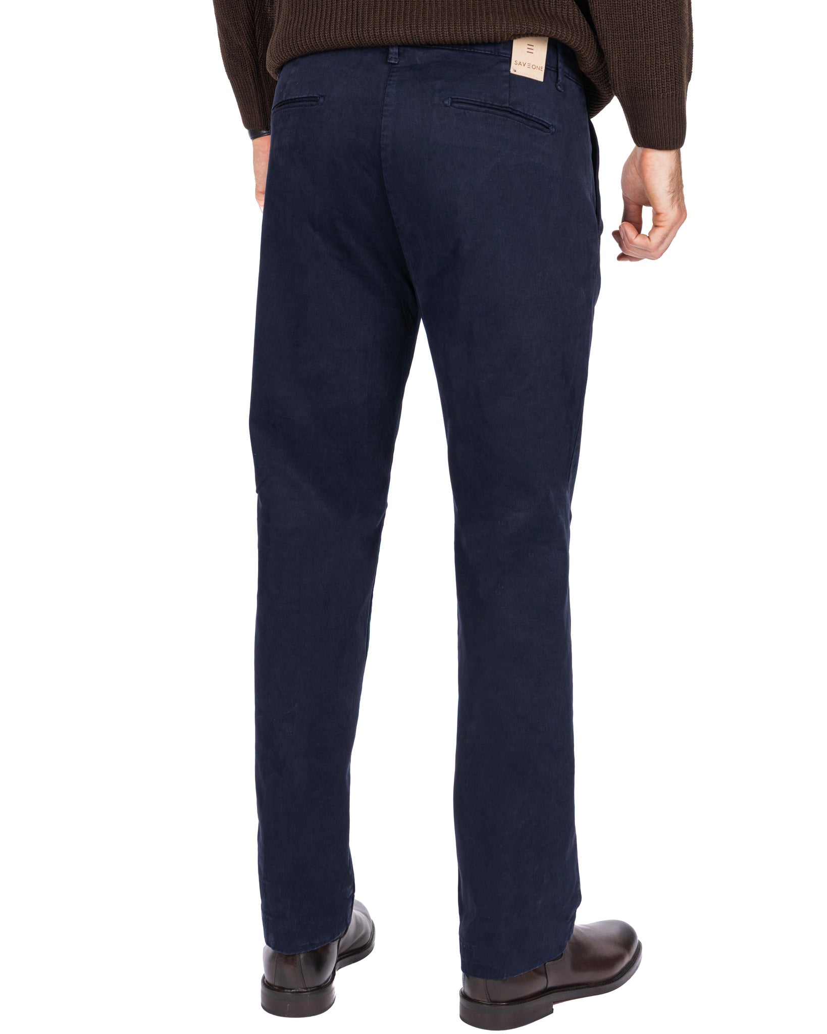Pantalon en coton bleu Sean