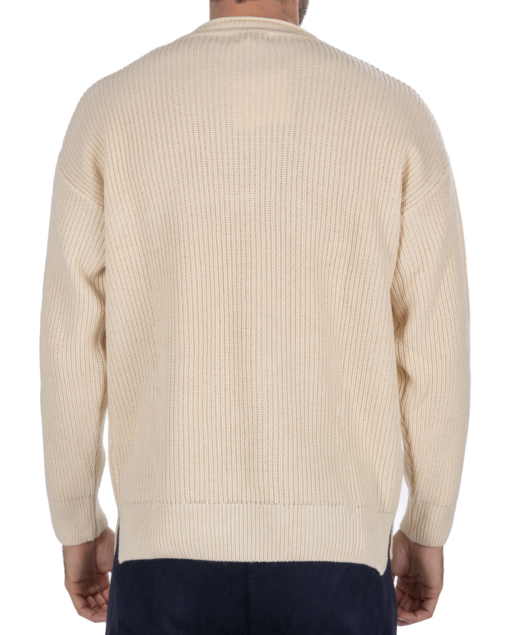 Sven beige ribbed crewneck