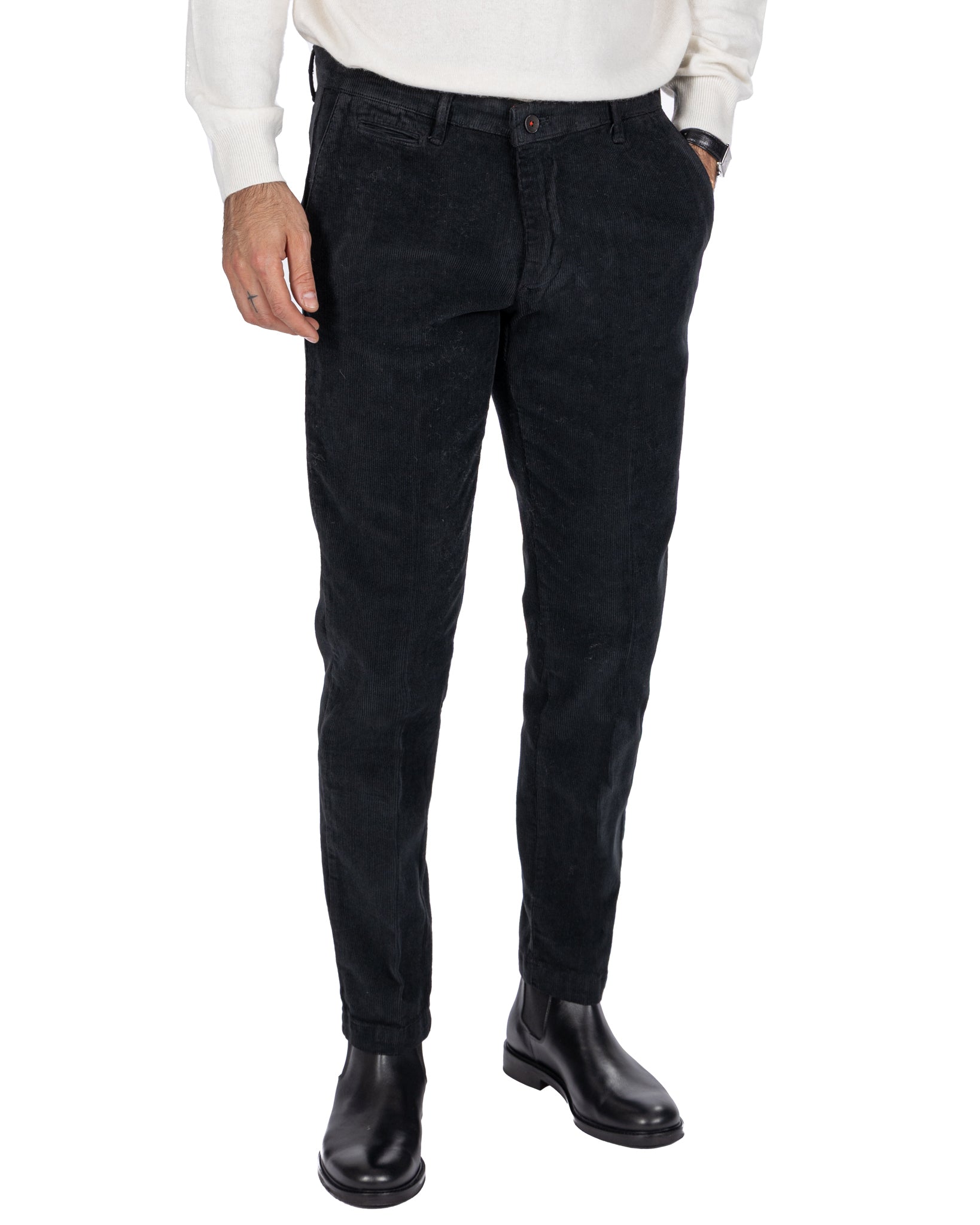 Pantalon Harlan en velours noir