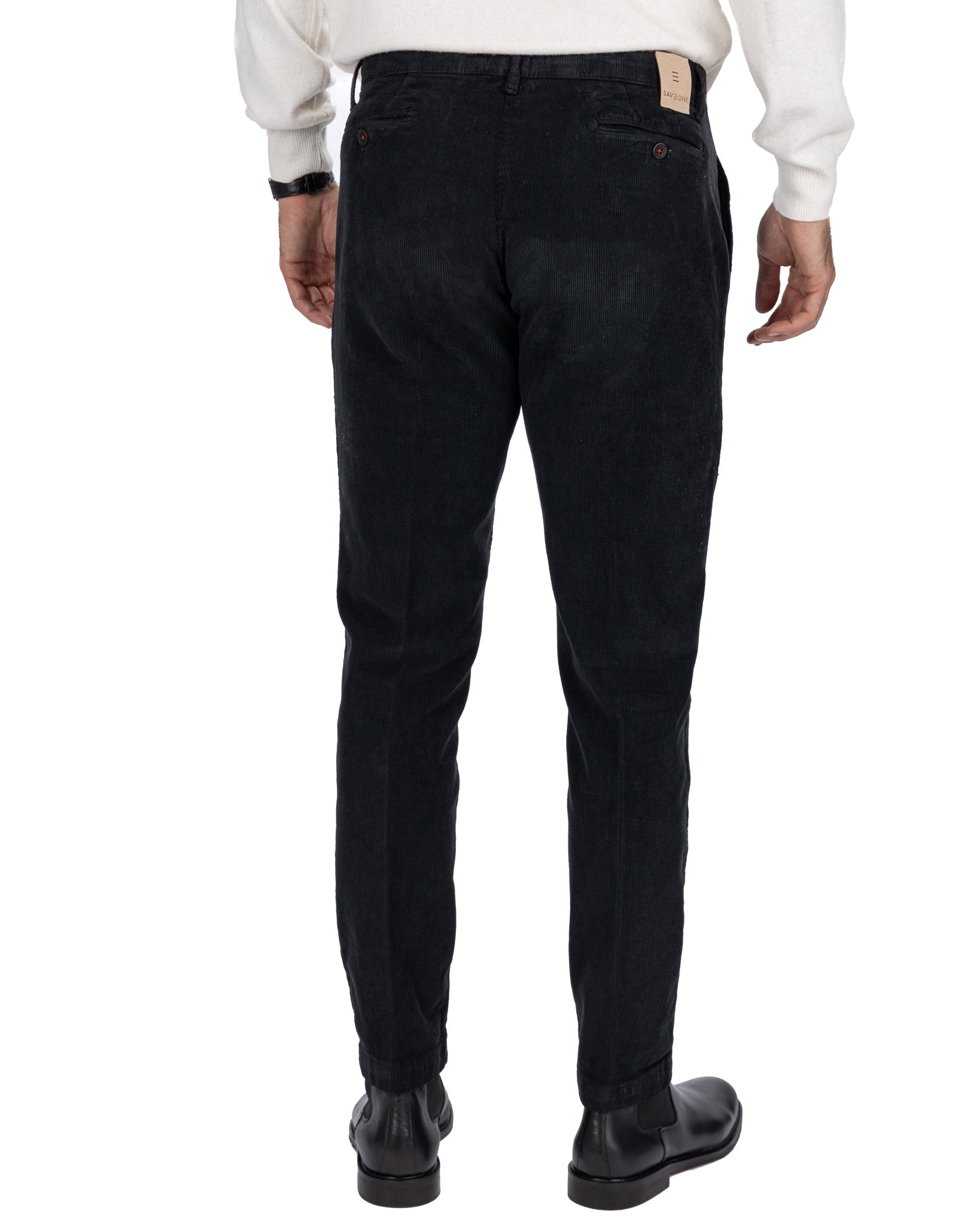 Pantalon Harlan en velours noir