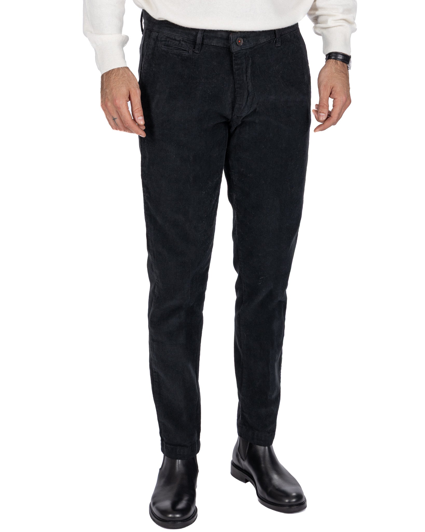 Pantalon Harlan en velours noir