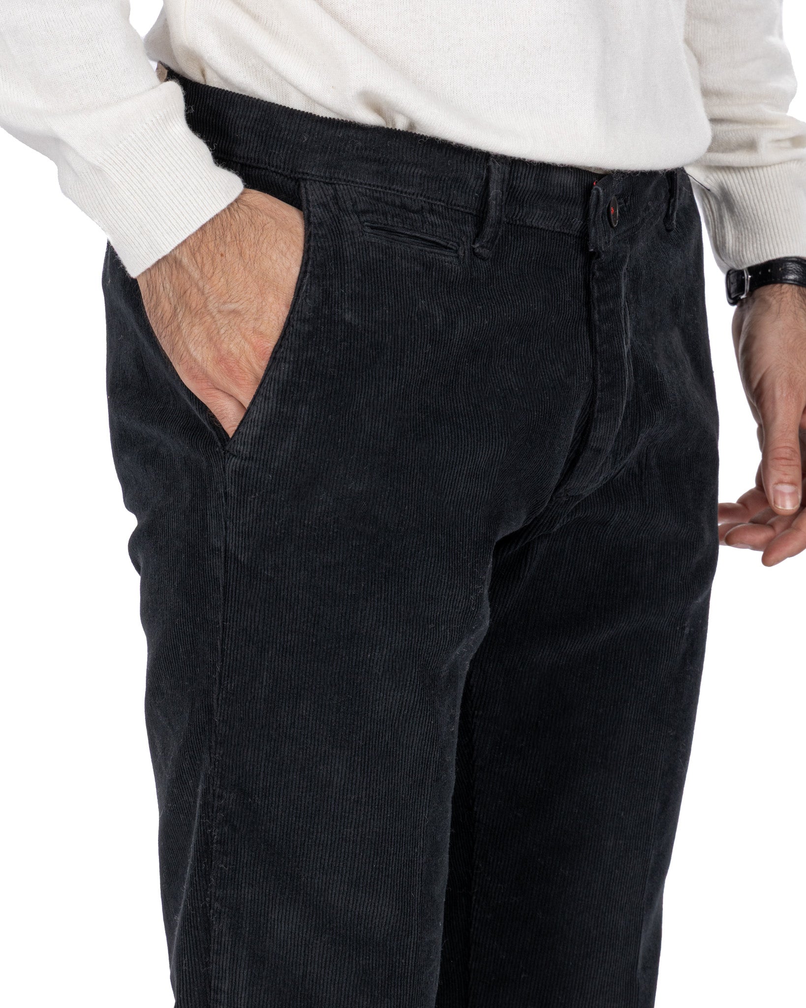 Pantalon Harlan en velours noir