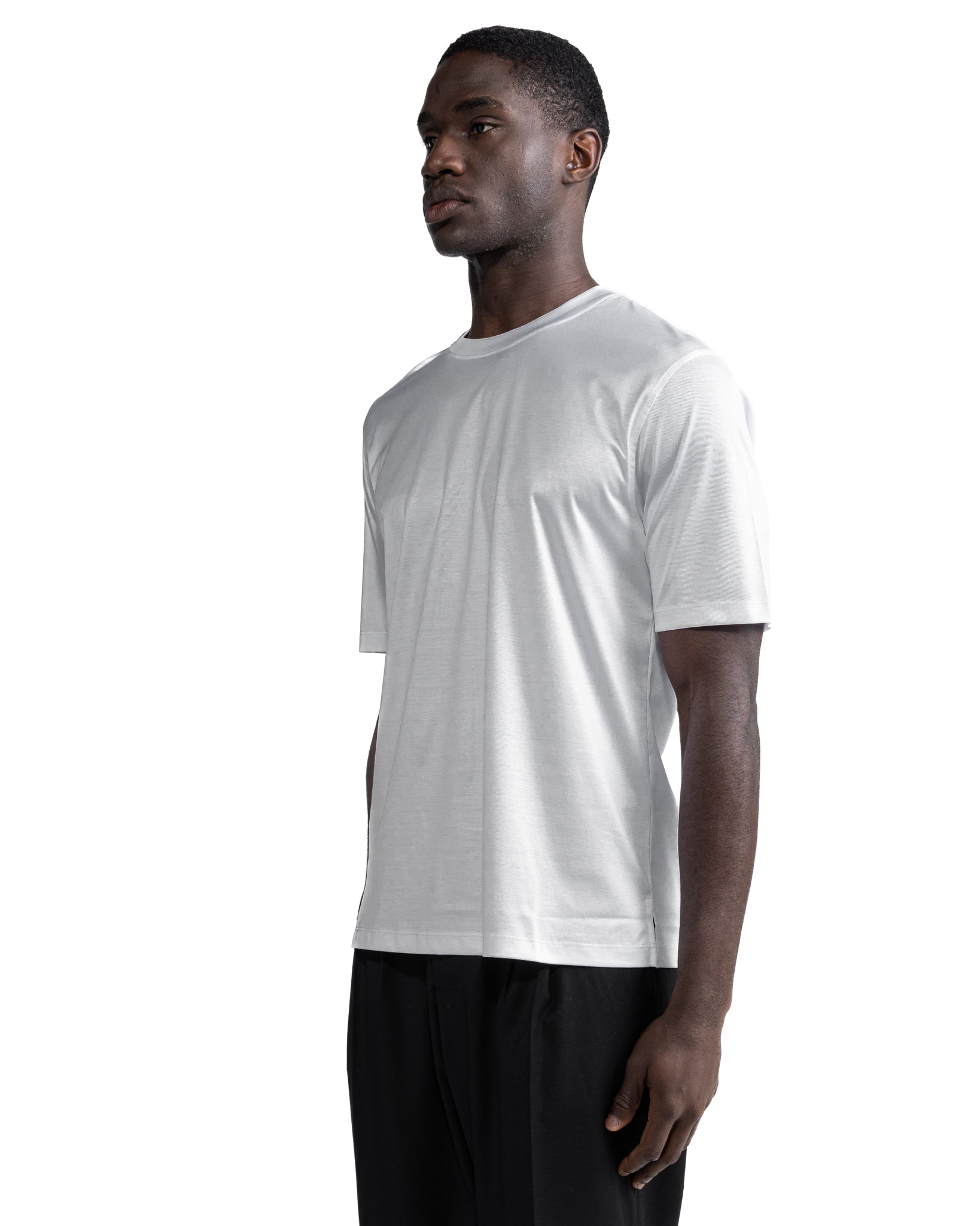 Hoorn T-shirt in white lisle thread
