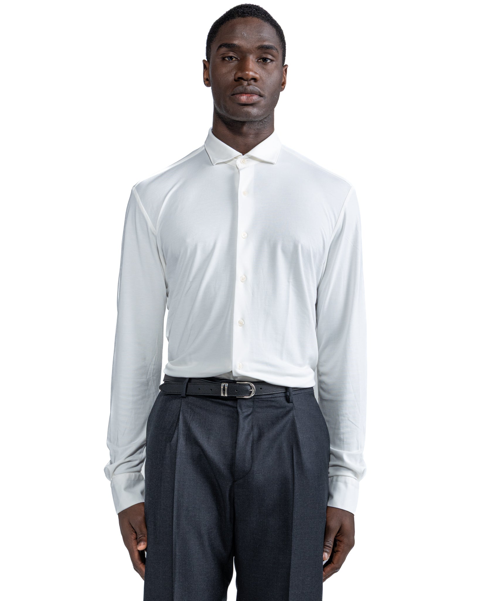 Camicia Radice in jersey panna