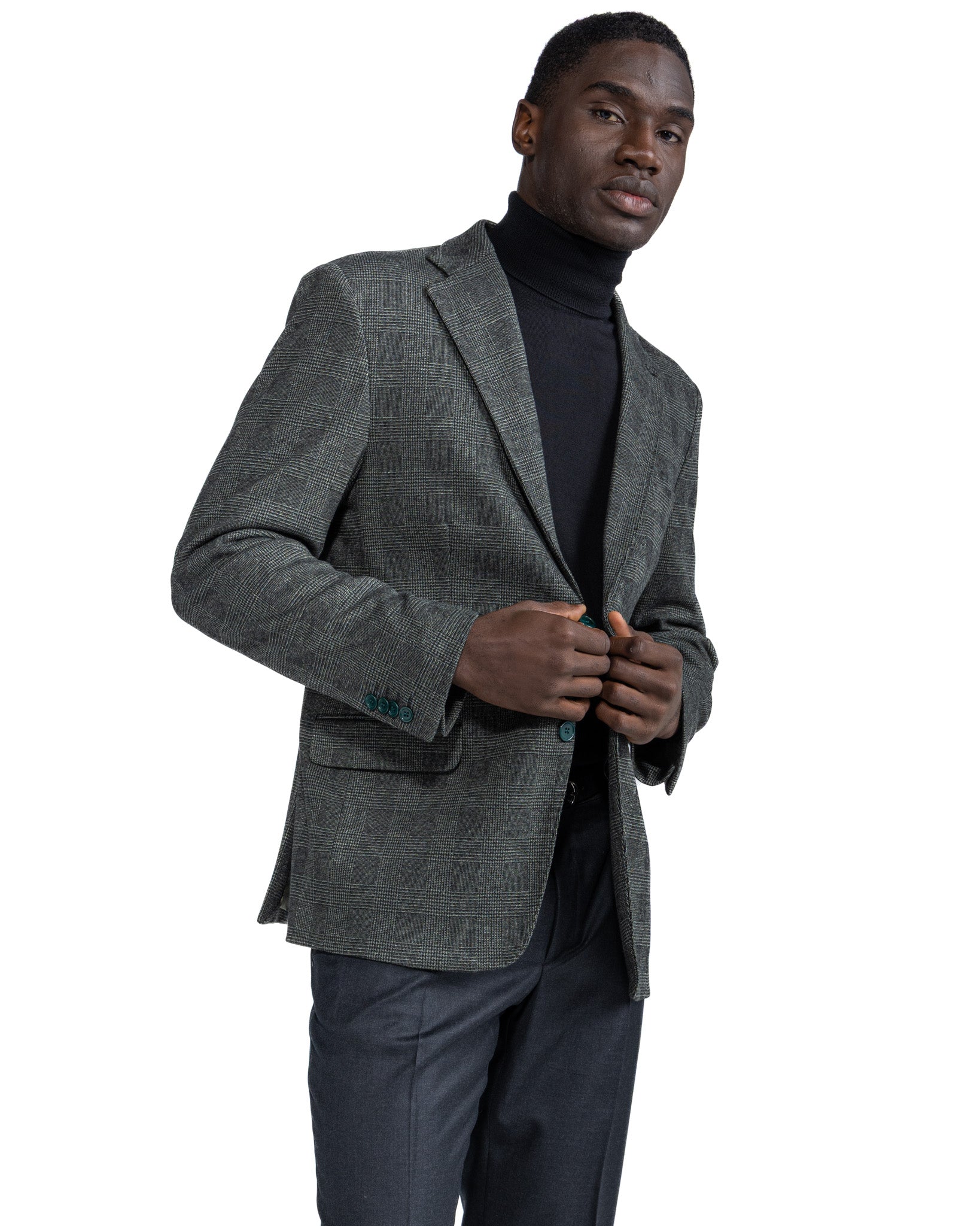 Giacca Orson a quadri verde