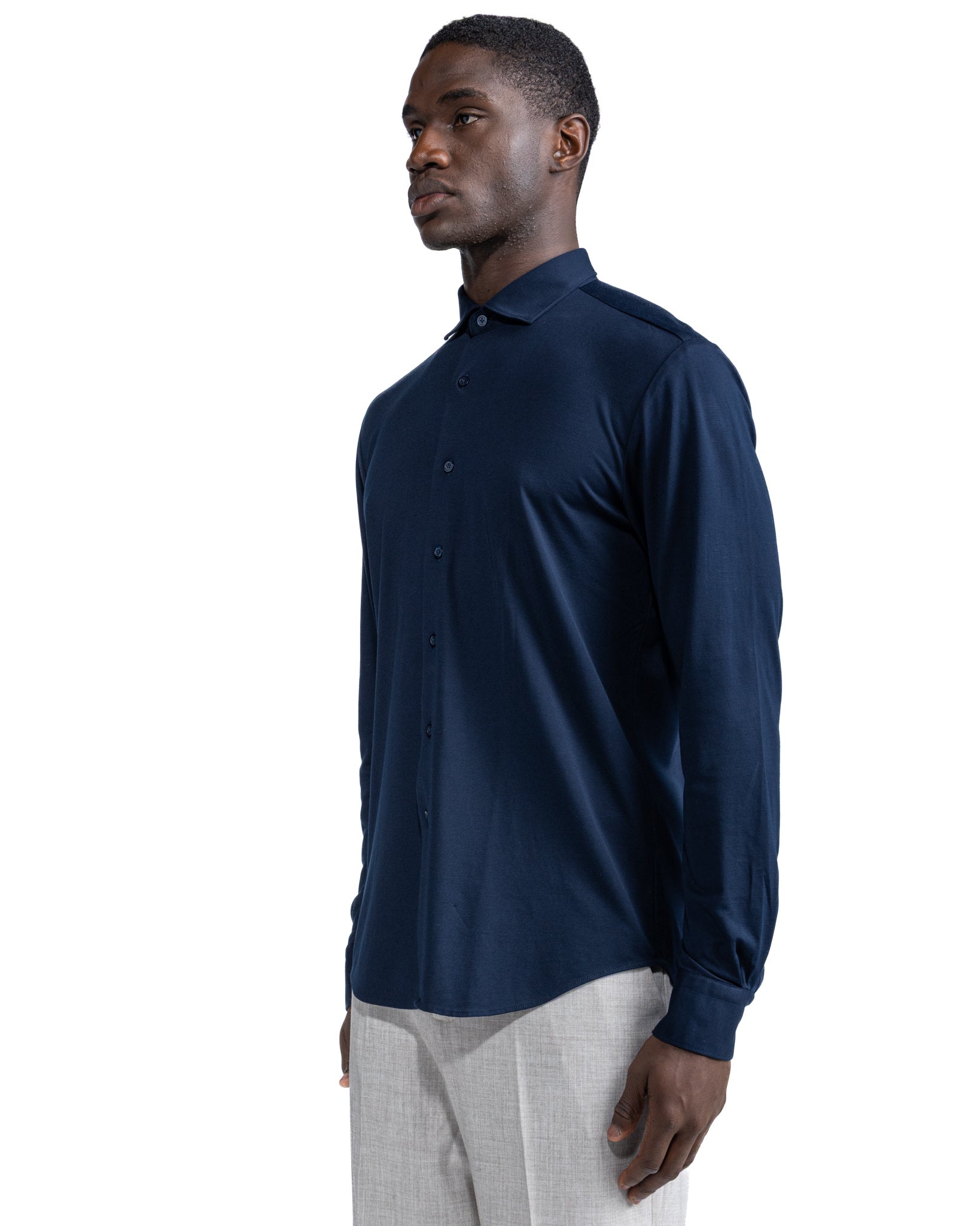 Radice shirt in blue jersey