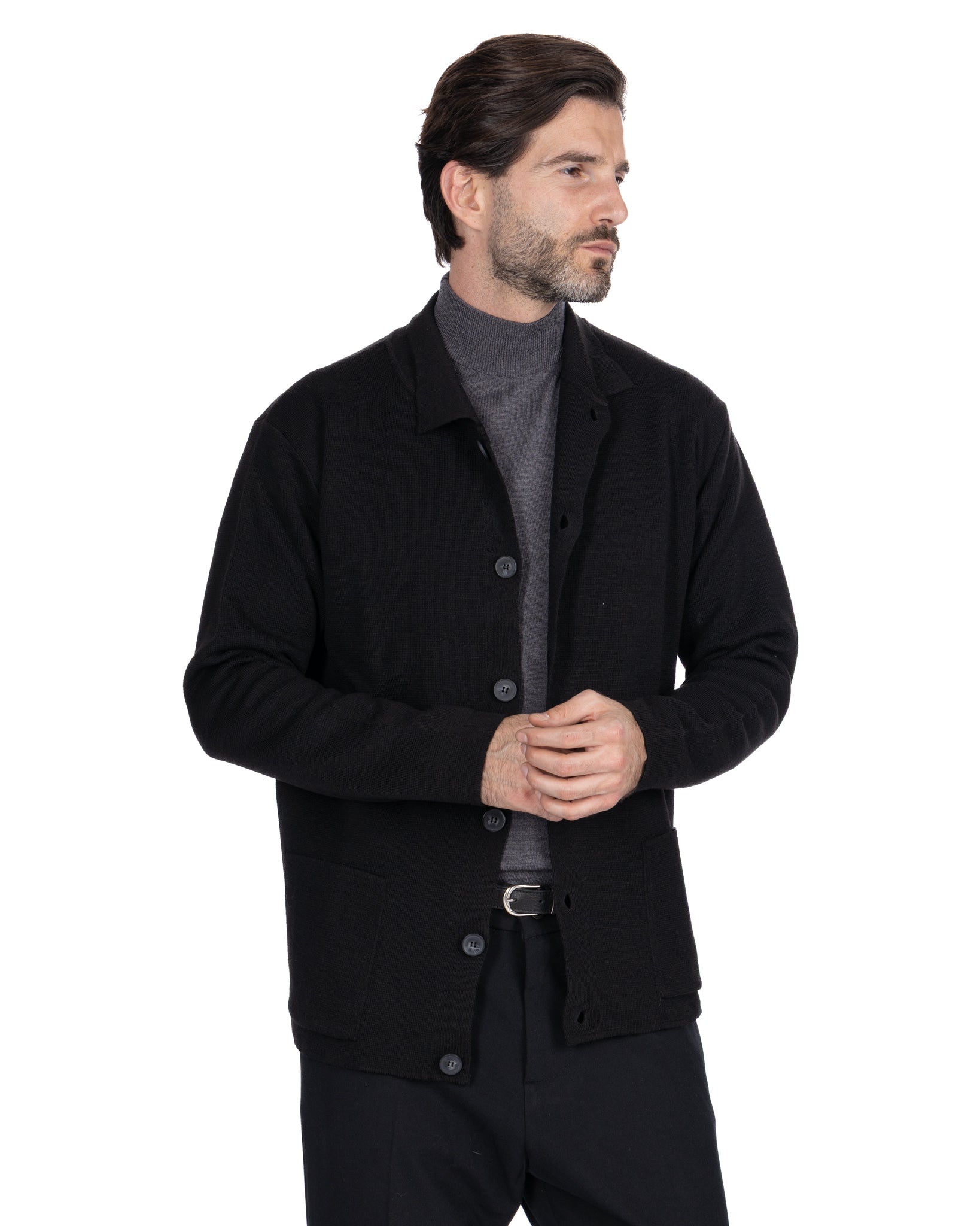 Giacca a maglia Krakatoa nero