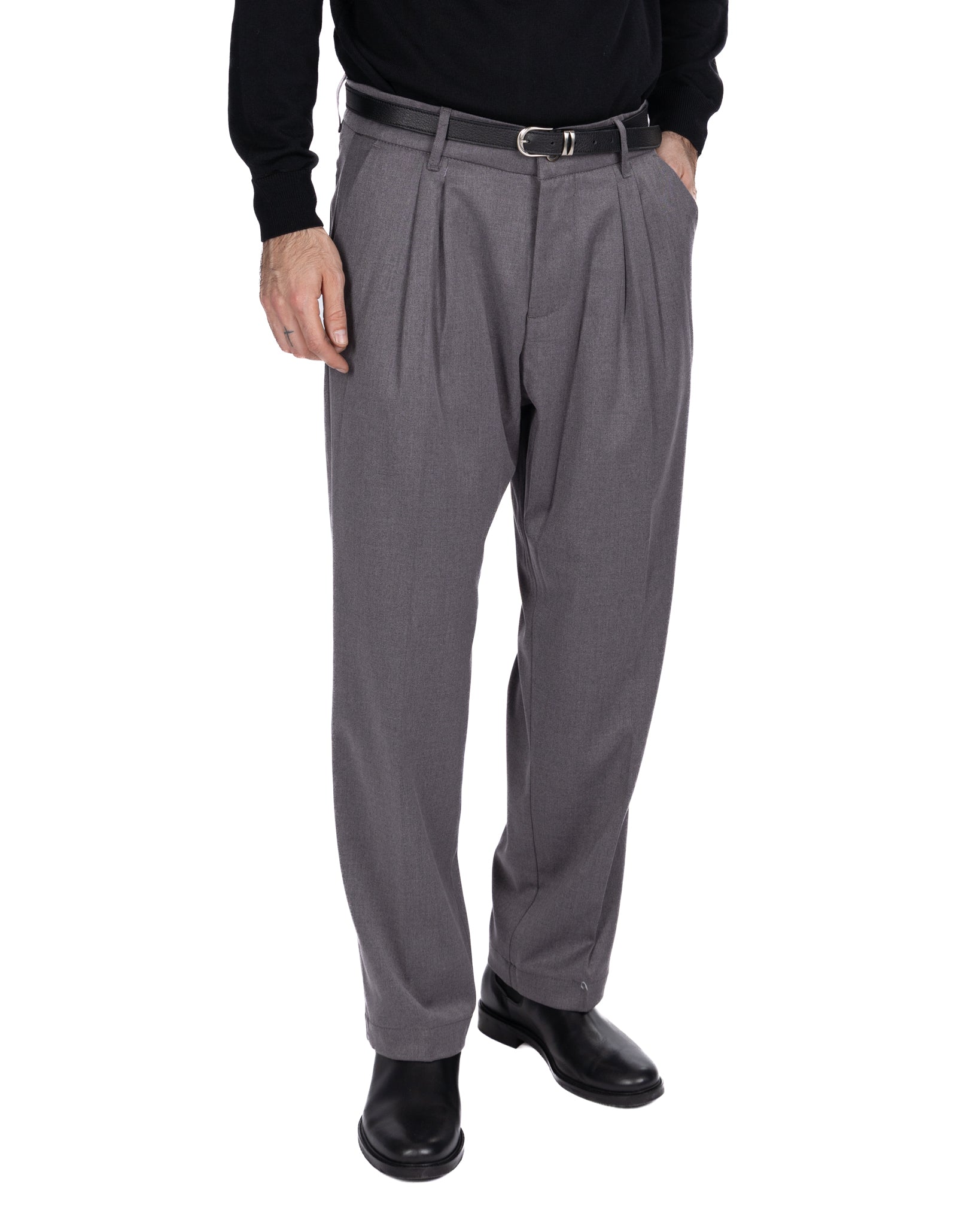 Pantalon large Kevin anthracite