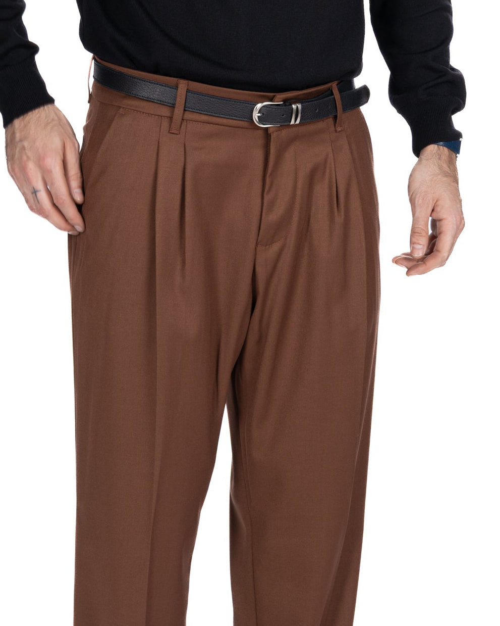Pantalone largo Kevin tabacco