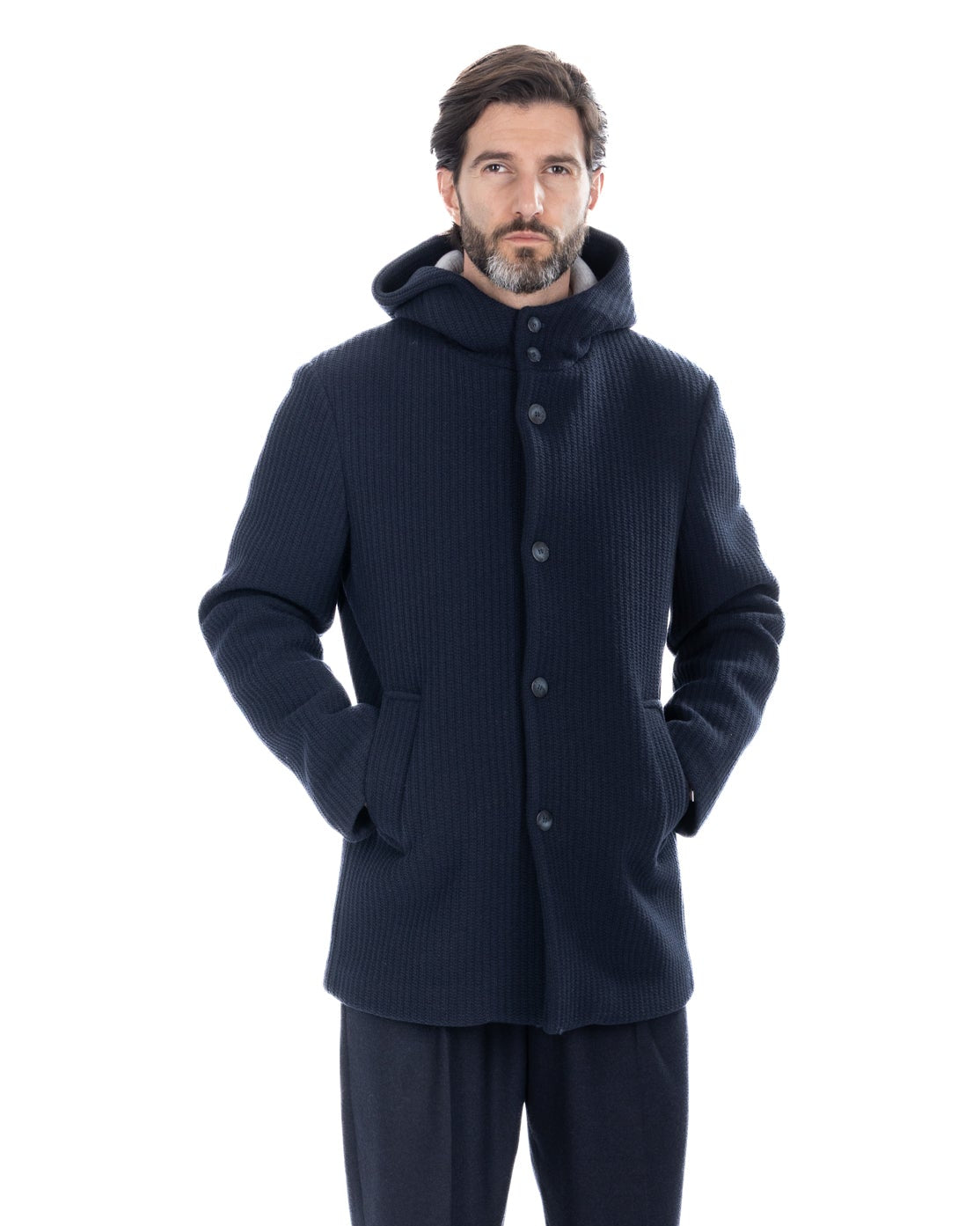 K2 ribbed jacket in blue