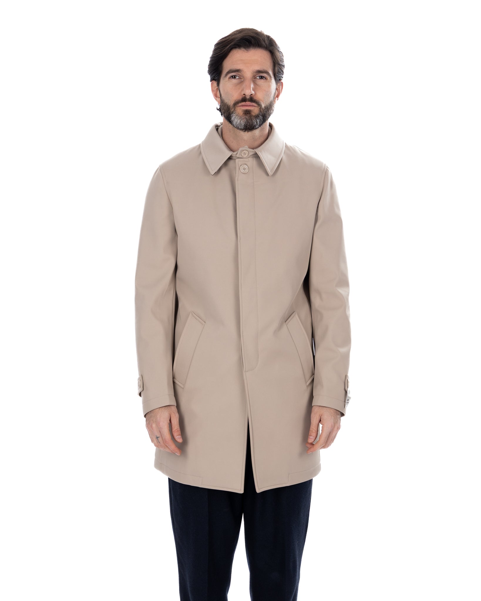 Trench Tyler tecnico trapuntato beige