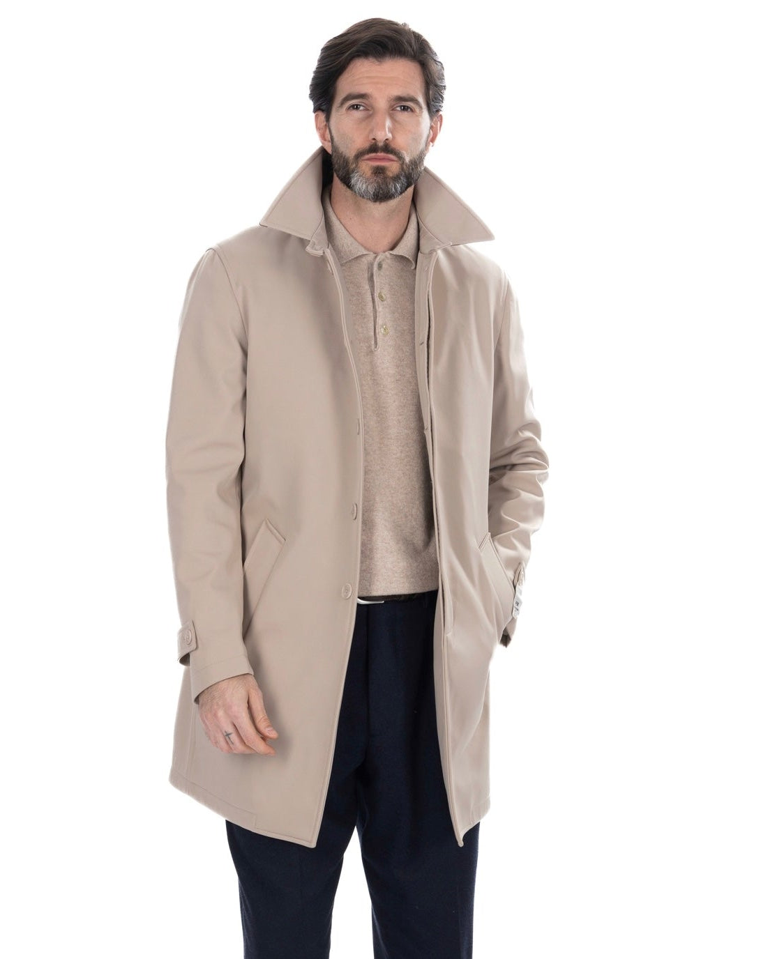 Trench Tyler tecnico trapuntato beige