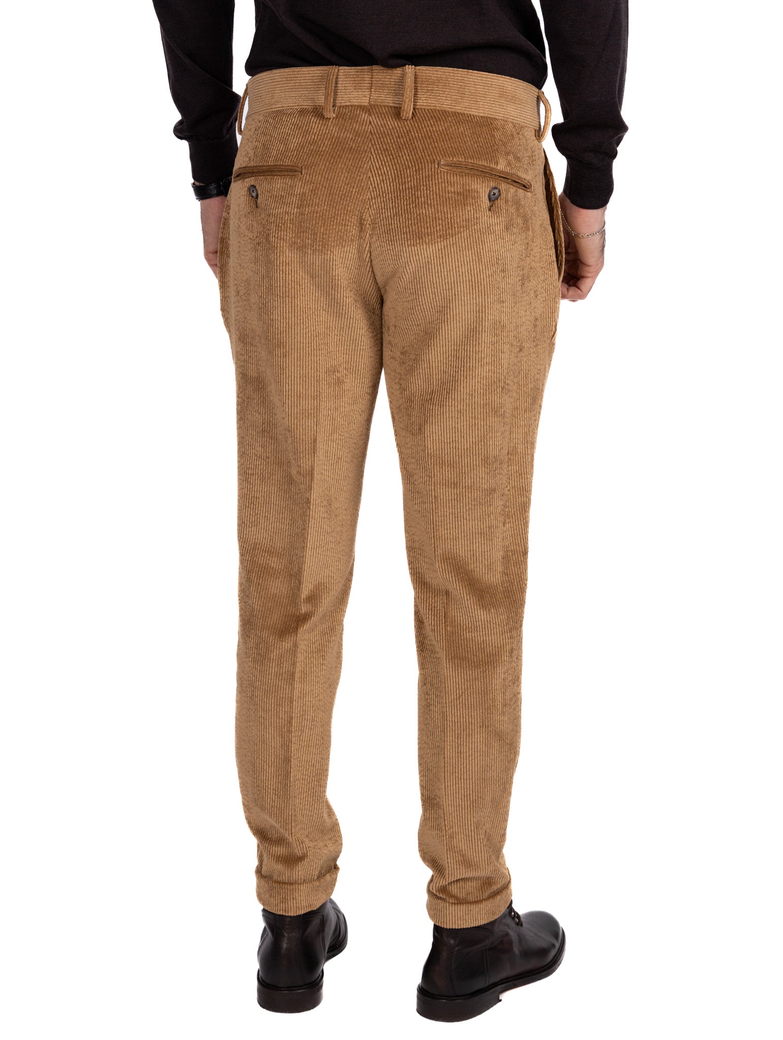 Pantalone James in velluto cammello