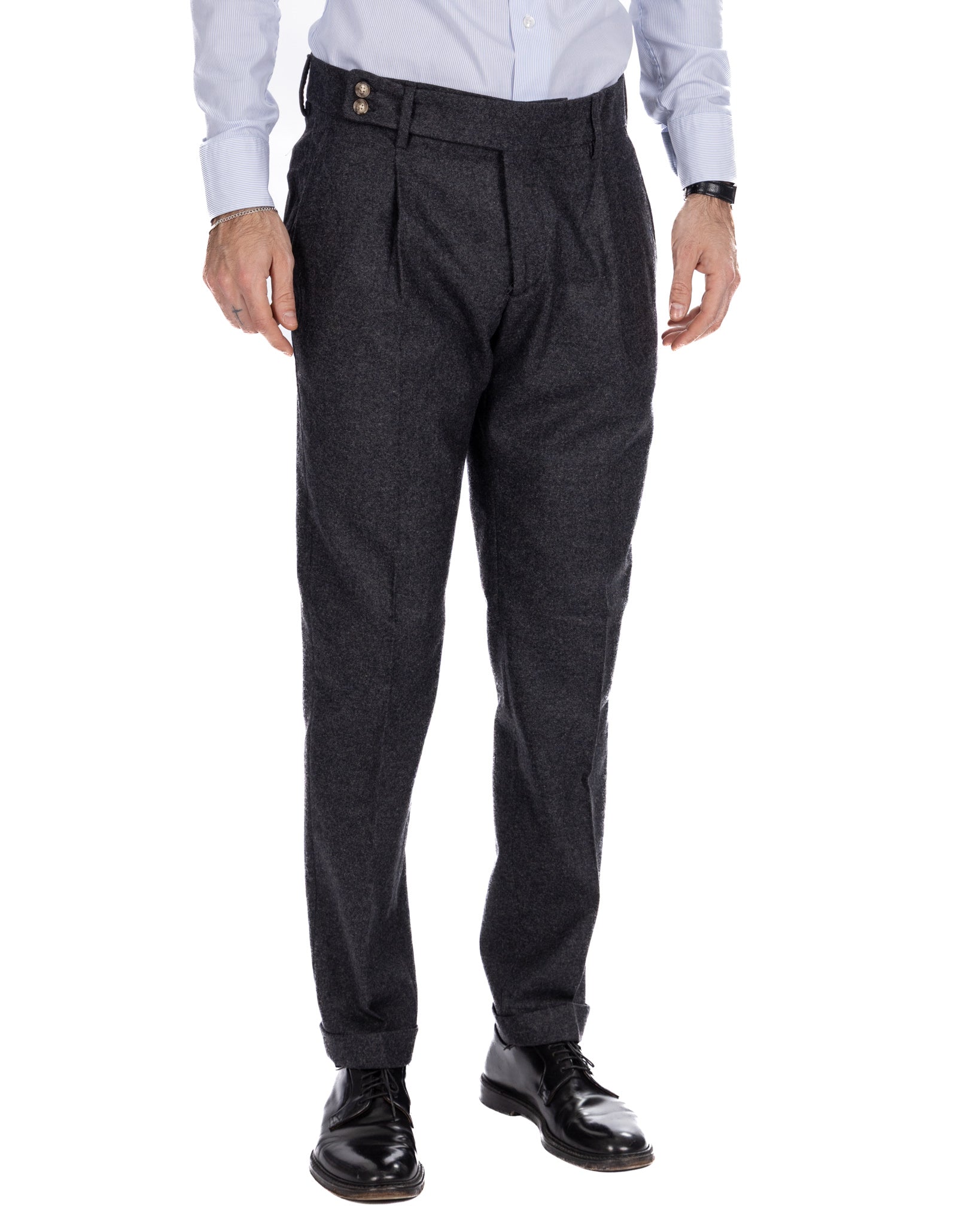 Pantalone Canon flanella antracite
