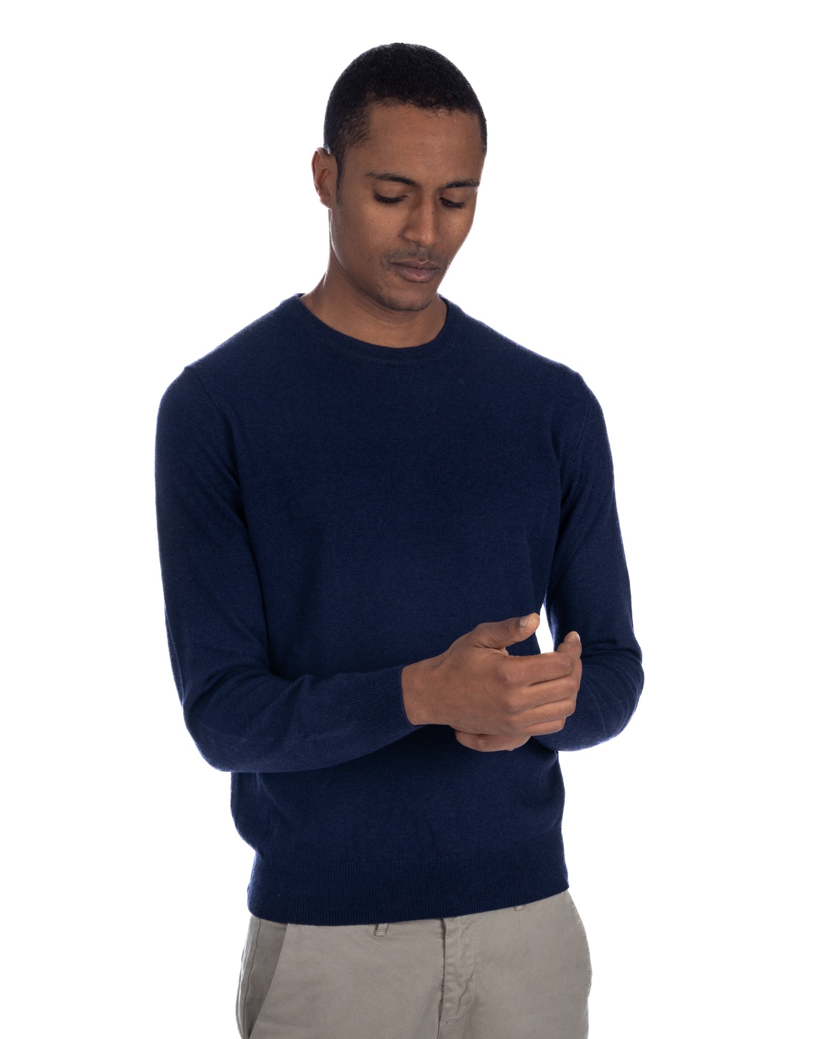 Yvan - pull col rond en cachemire mélangé perlé