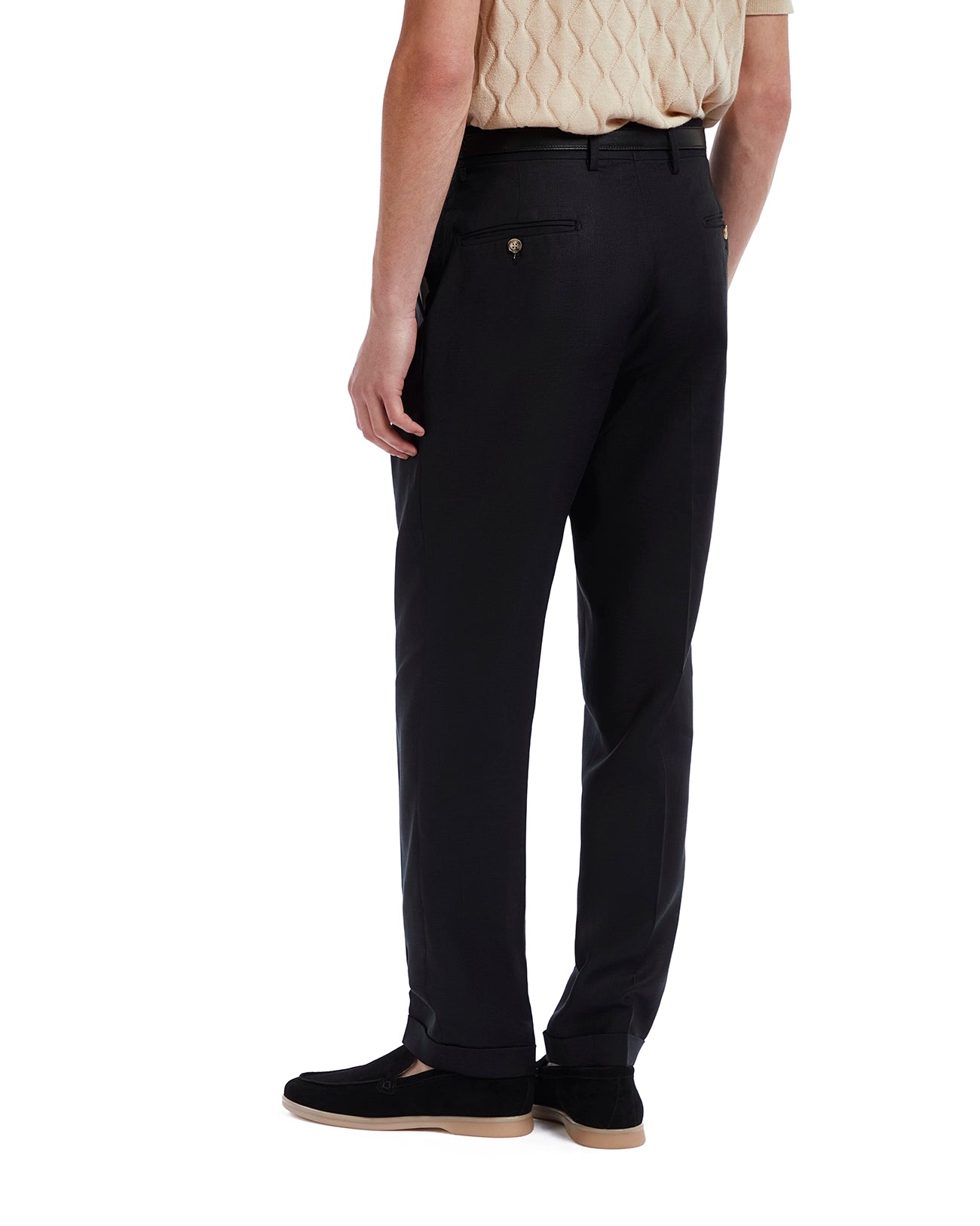 Pantalón Piana de lino puro negro