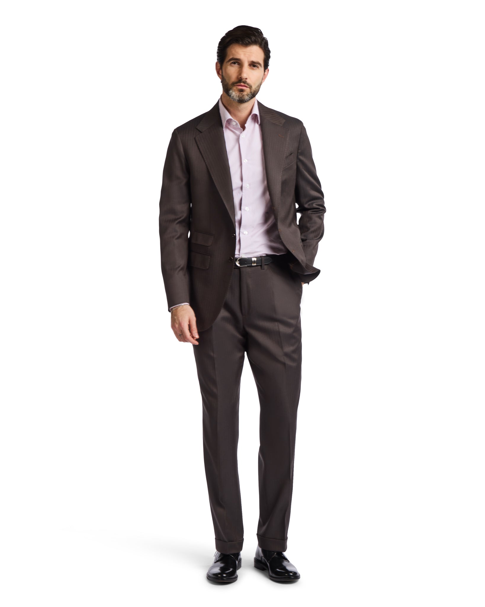 Perennial Vitale Barberis Canonico dark herringbone dress