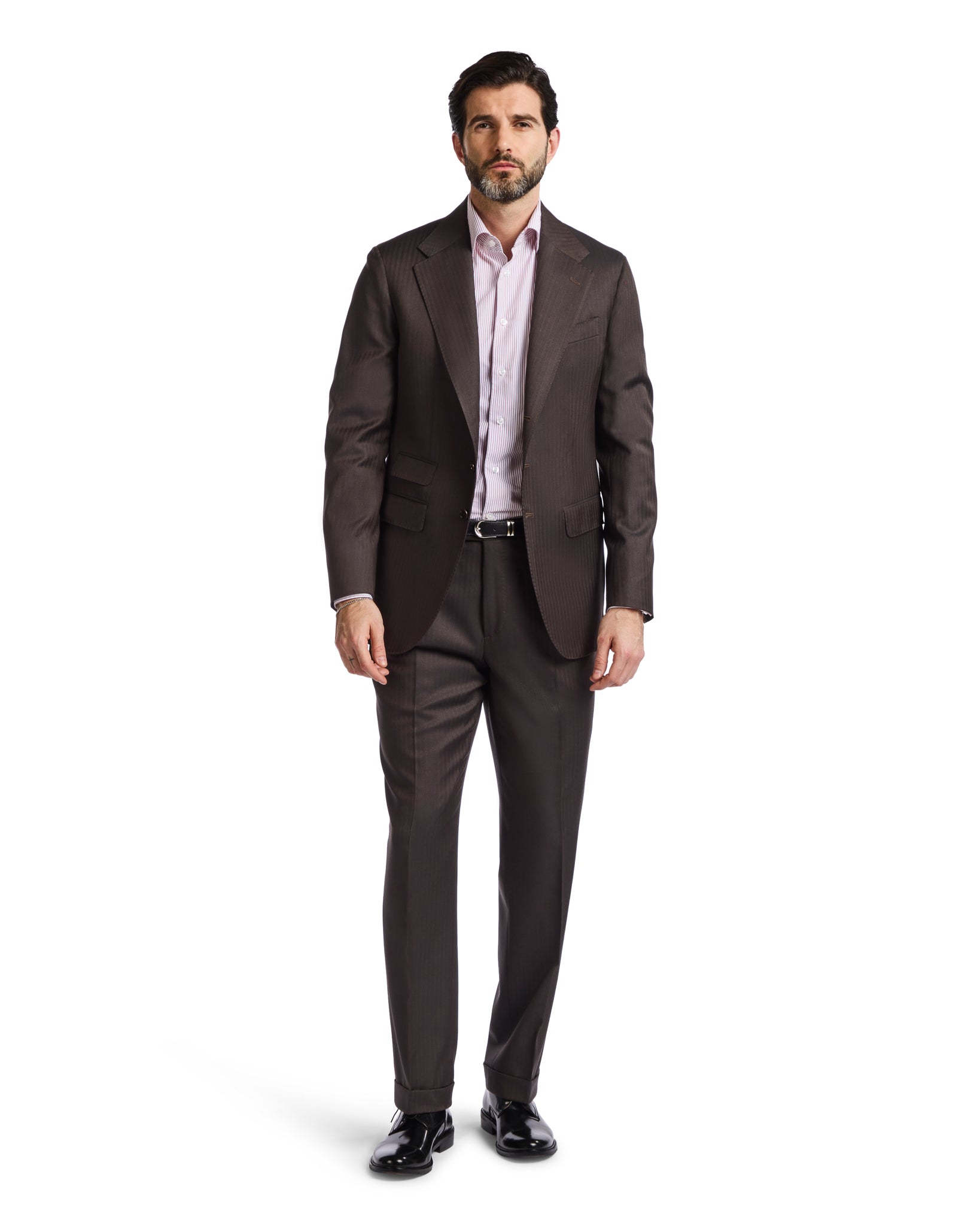 Perennial Vitale Barberis Canonico dark herringbone dress