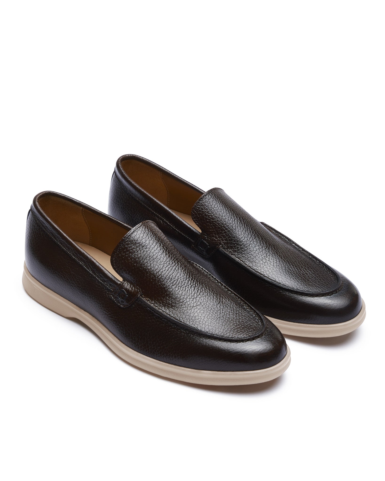 Dark brown leather Pier loafer