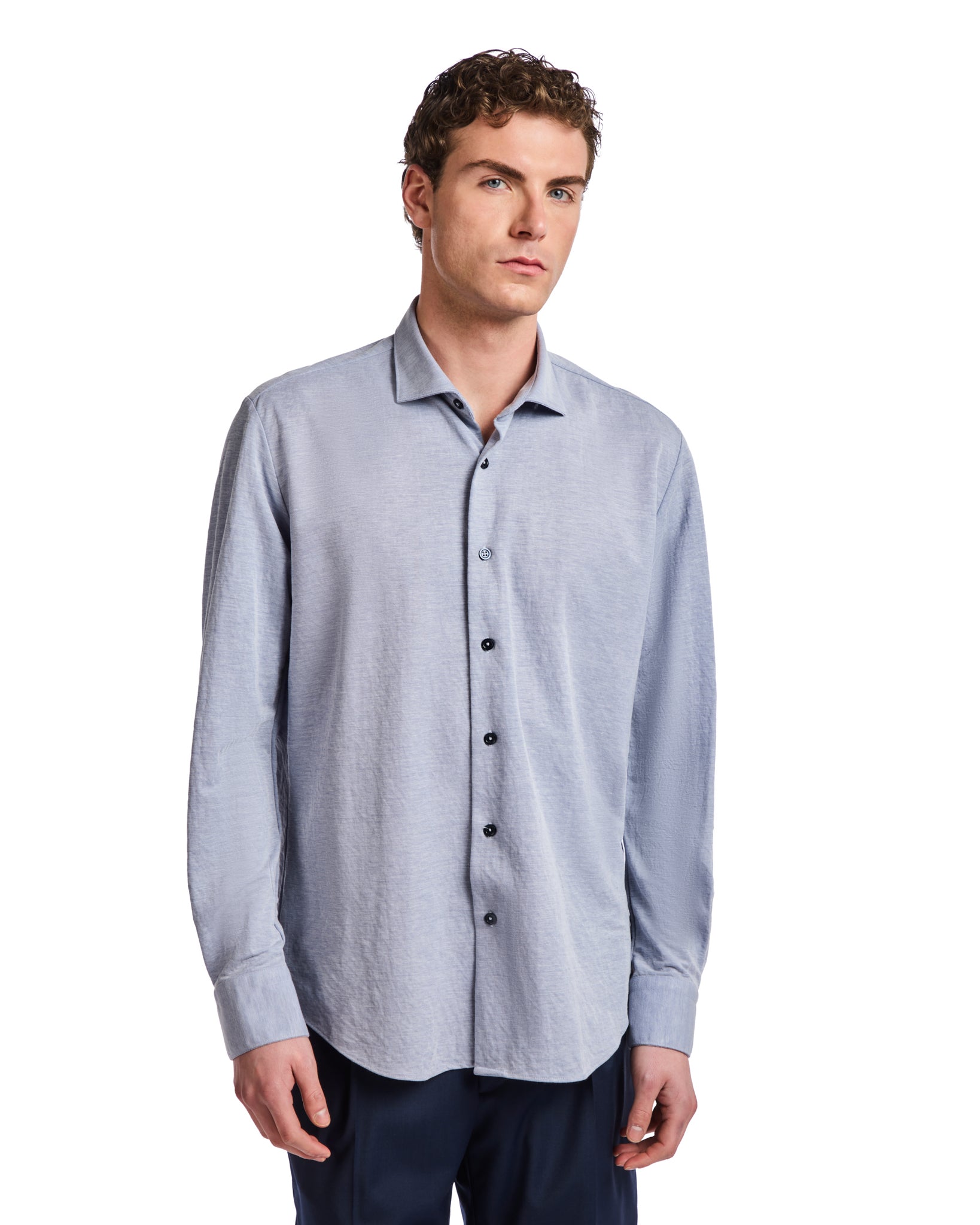 Camisa Quercia de punto azul